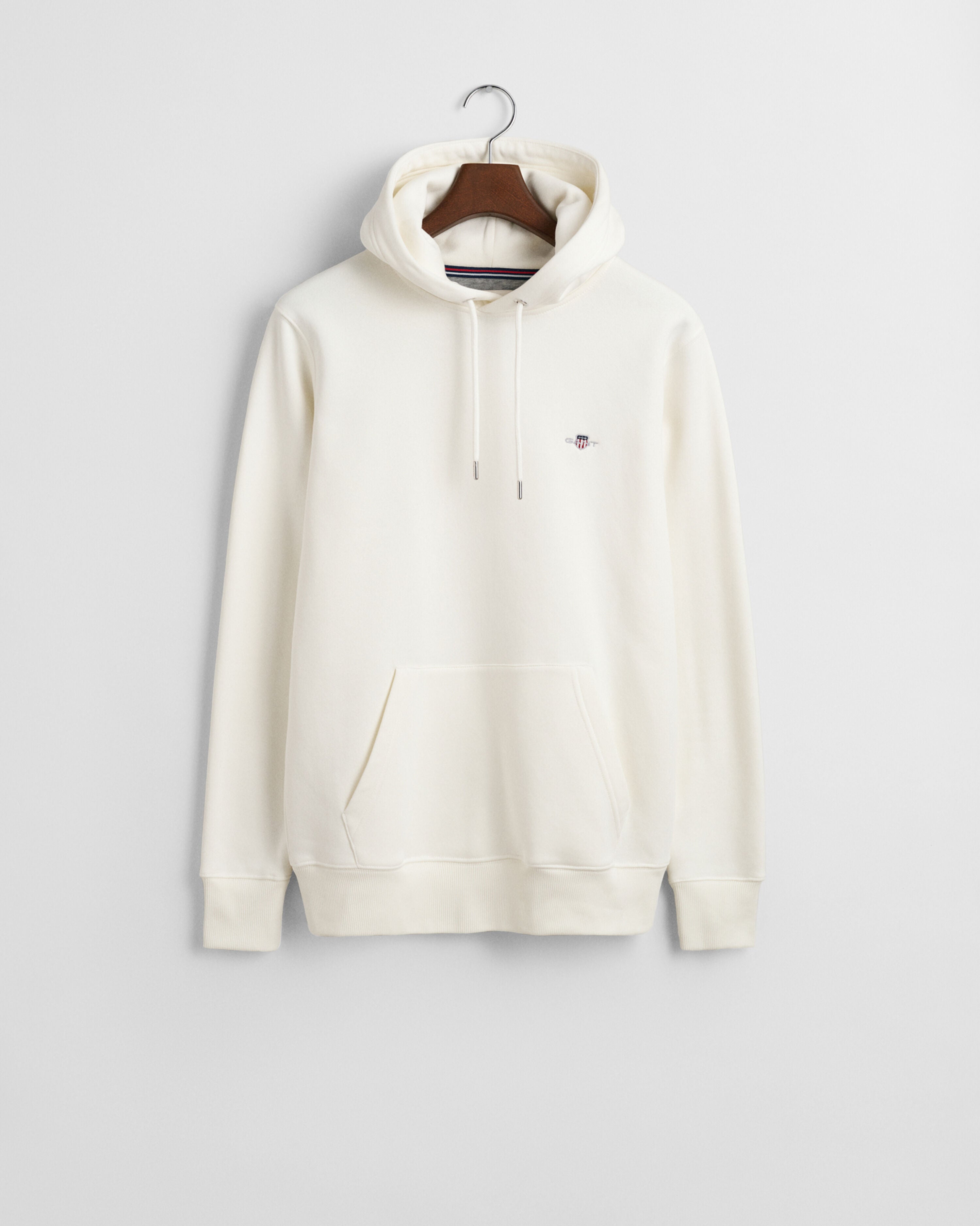Gant miesten collegehuppari, REG SHIELD HOODIE LUONNONVALKOINEN