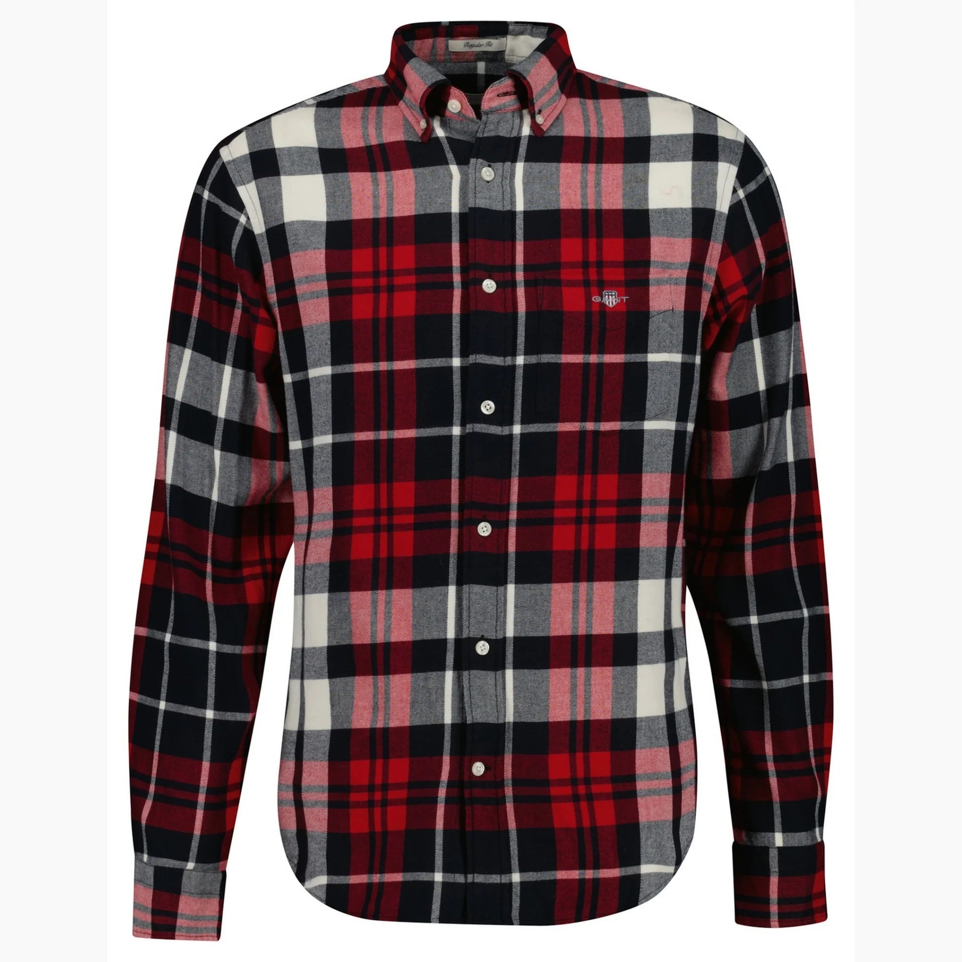 Gant miesten kauluspaita Regular Flannel Shirt, punainen