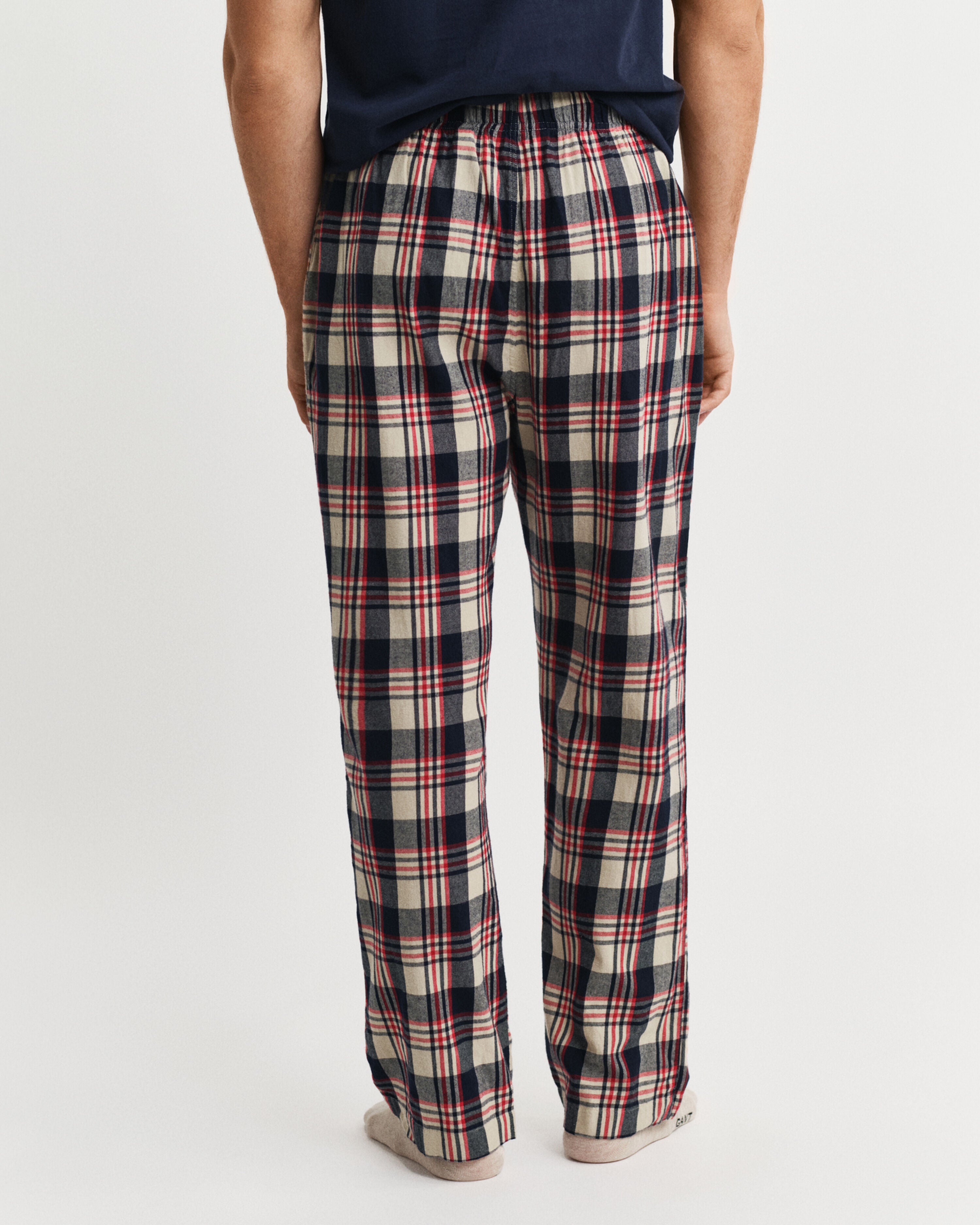 Gant miesten pyjamahousut Flannel Pant, punainen ruutu