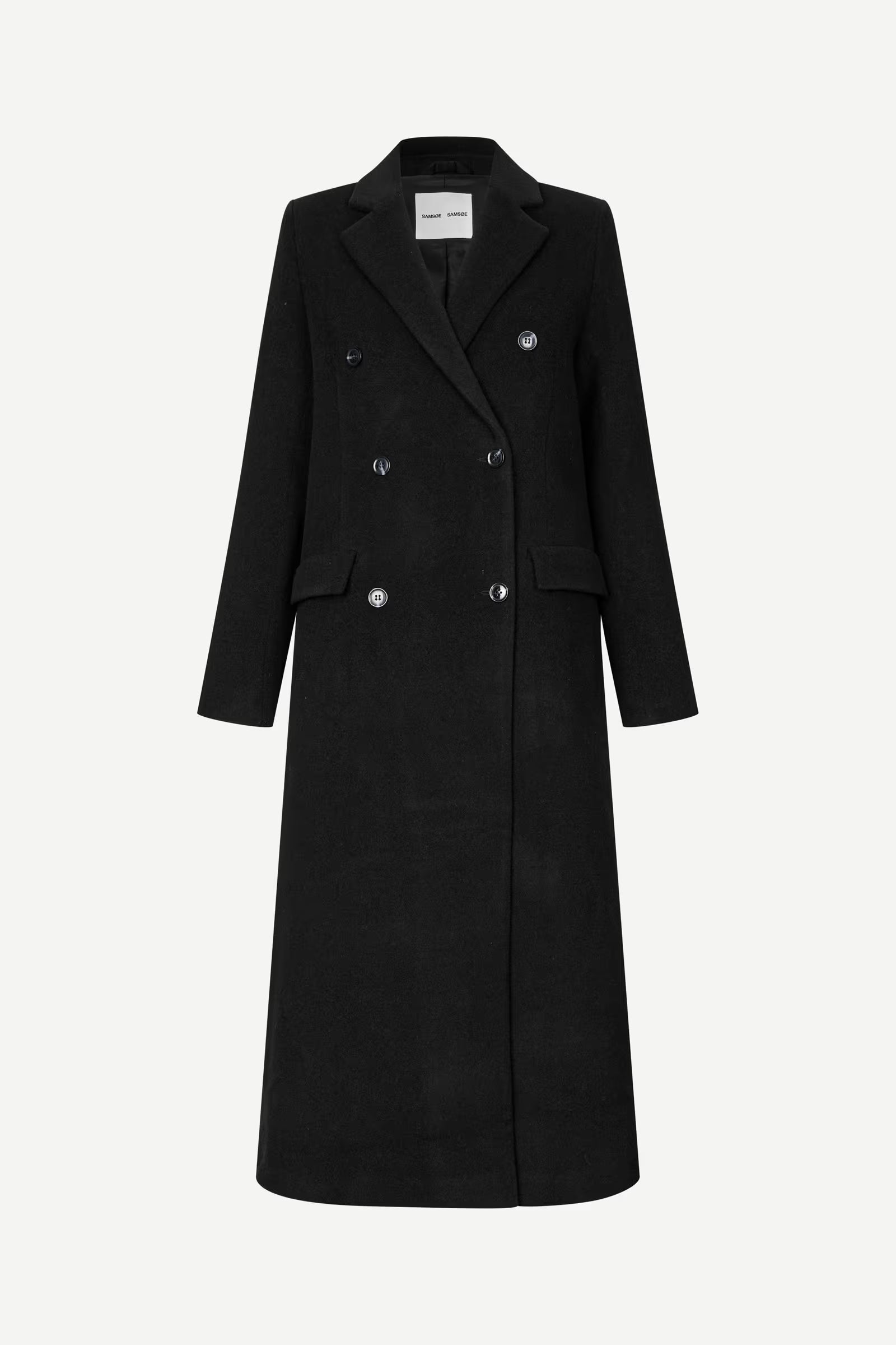 Samsoe Samsoe naisten villakangastakki Falcon Coat, musta