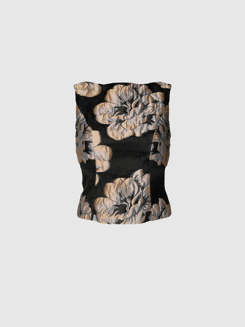 Andiata naisten toppi Armanda Top, musta kuosi