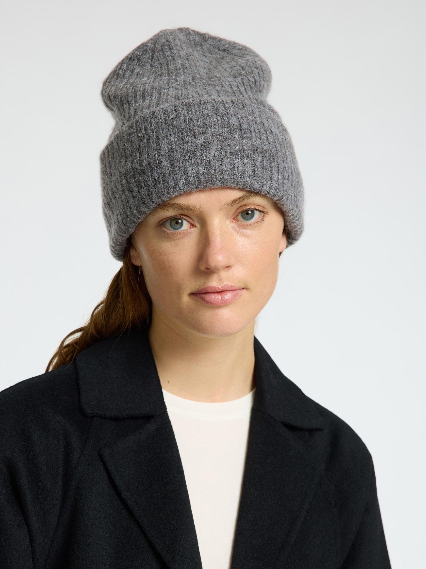 Selected Femme naisten pipo Slfmaline Knit Beanie, vaaleanharmaa