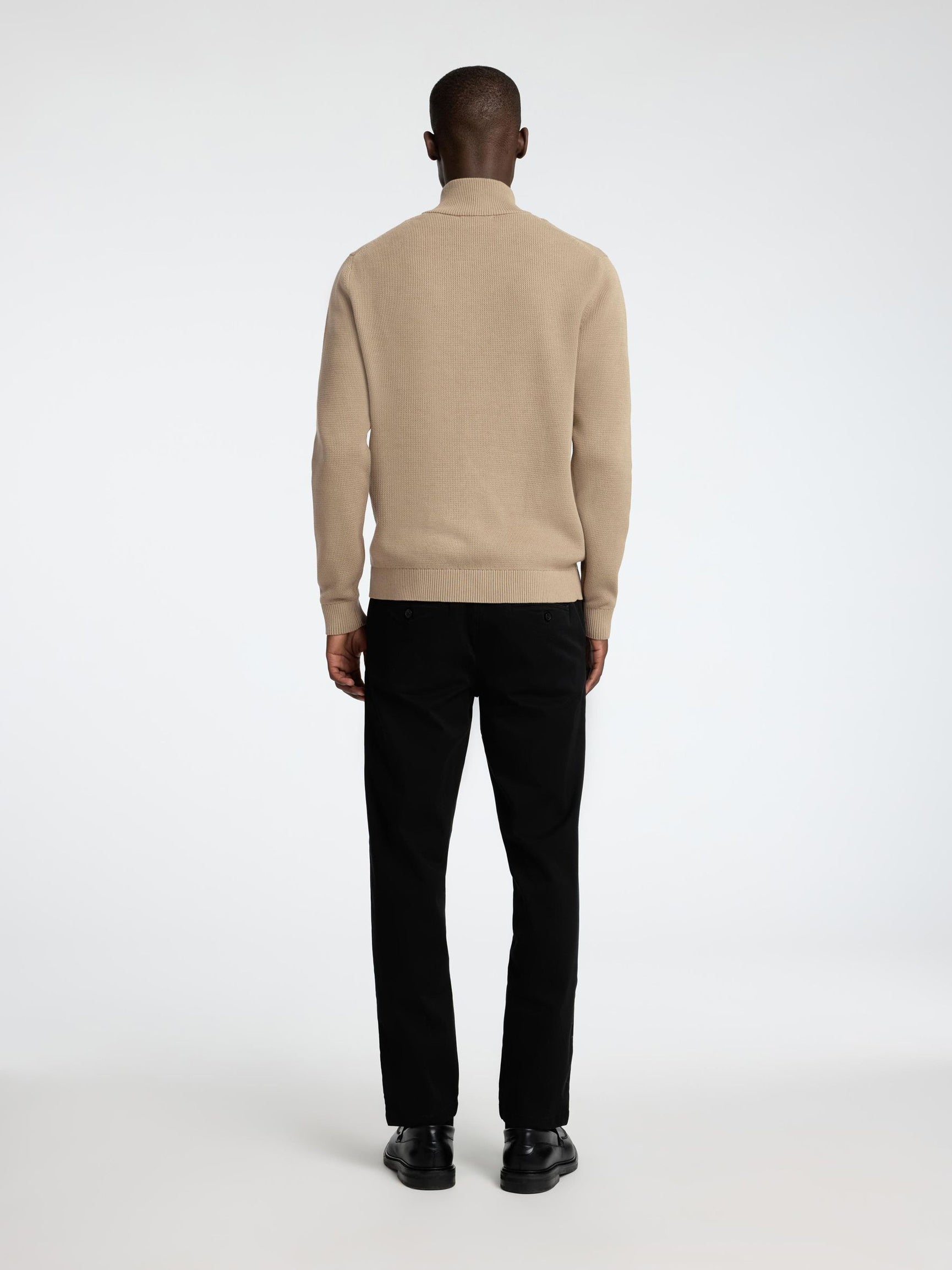 Selected Miesten Neulepusero DANE LS KNIT STRUCTURE HALF ZIP, Kelp