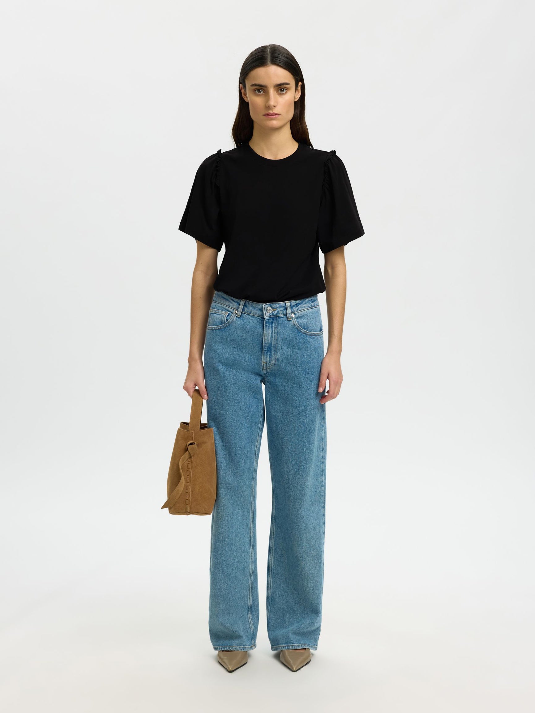 Selected Femme naiset T-paita Penelope, musta