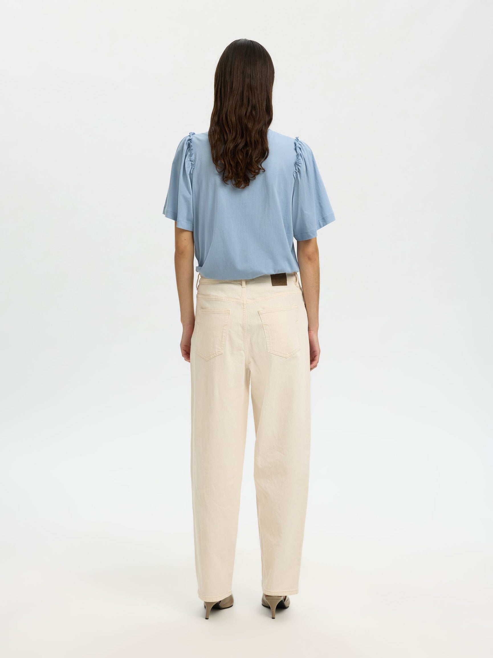 Selected Femme naiset T-paita Penelope, Dusty Blue