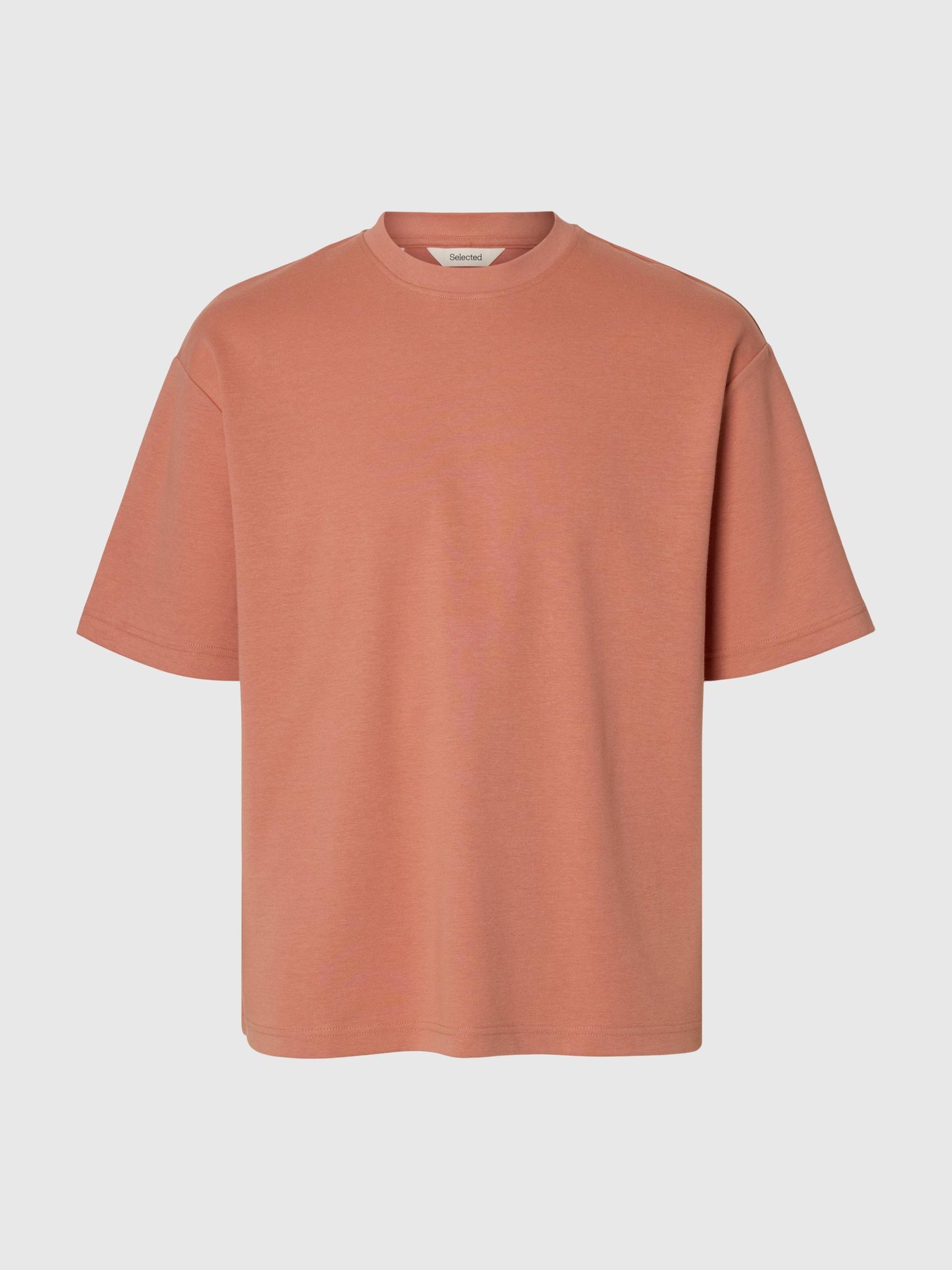 Selected miesten t-paita Looseoscar SS O-Neck Tee Noos, Rose Dawn