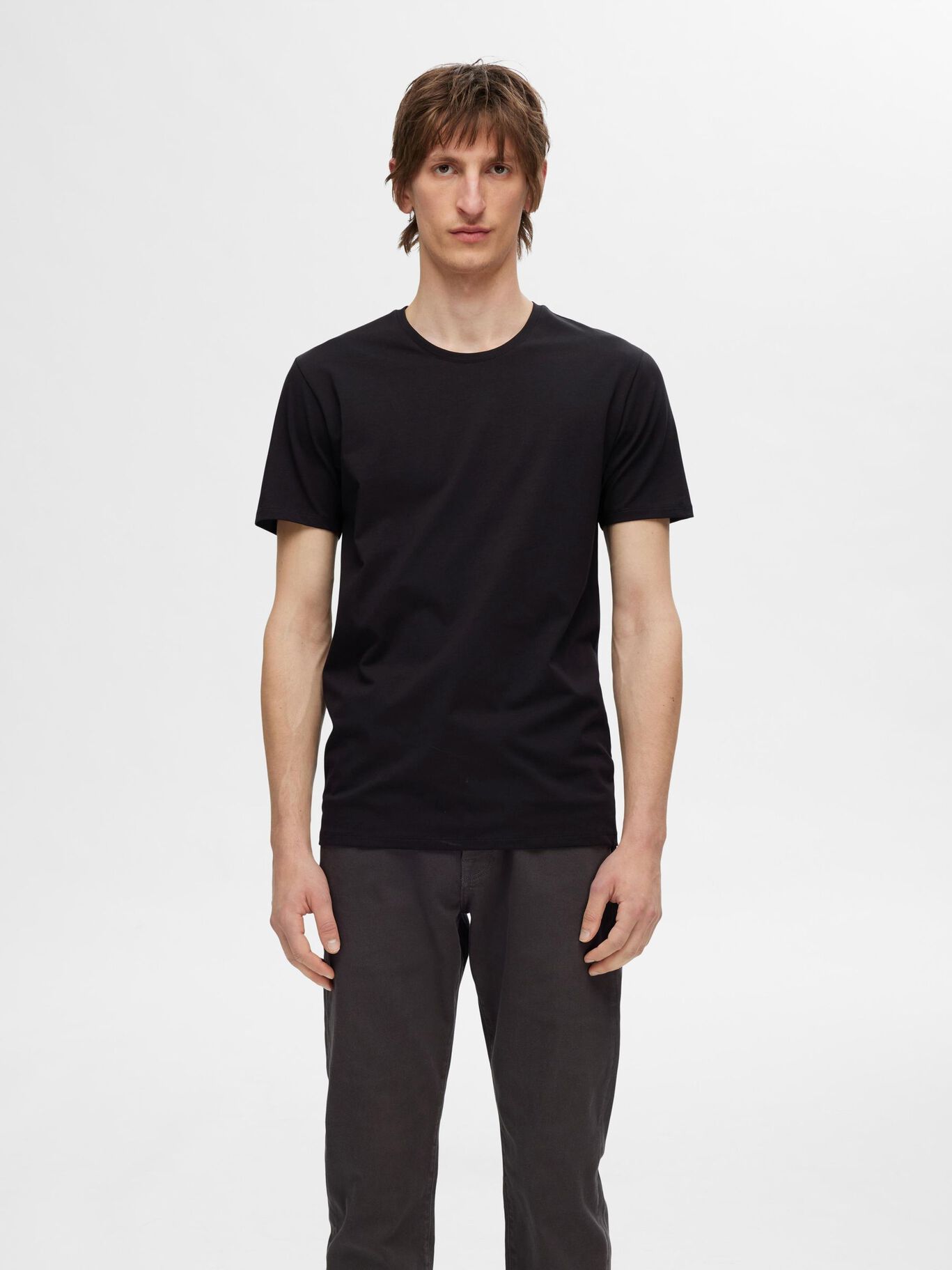 Selected miesten t-paita, ROLAND SS O-NECK Black