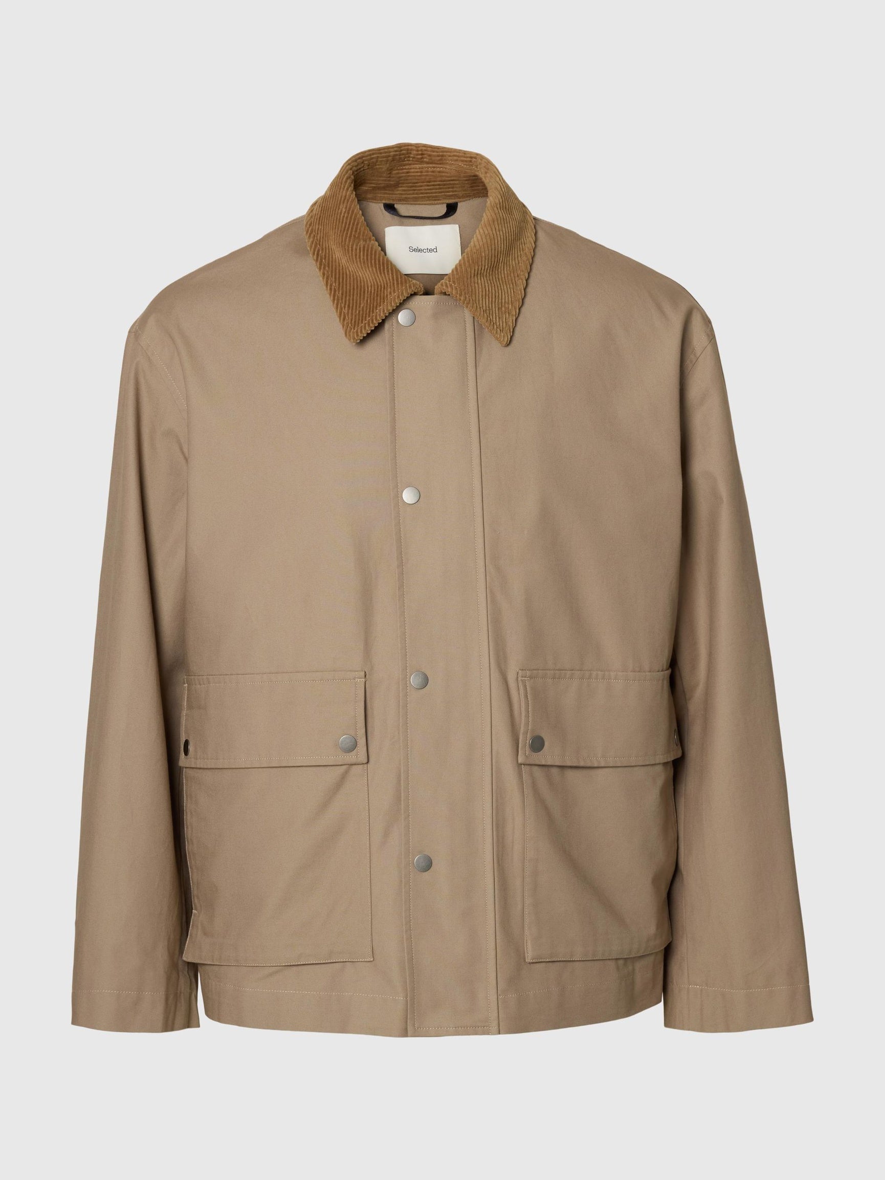 Selected miesten takki SLHKYLE Cotton JKT, Weathered Teak