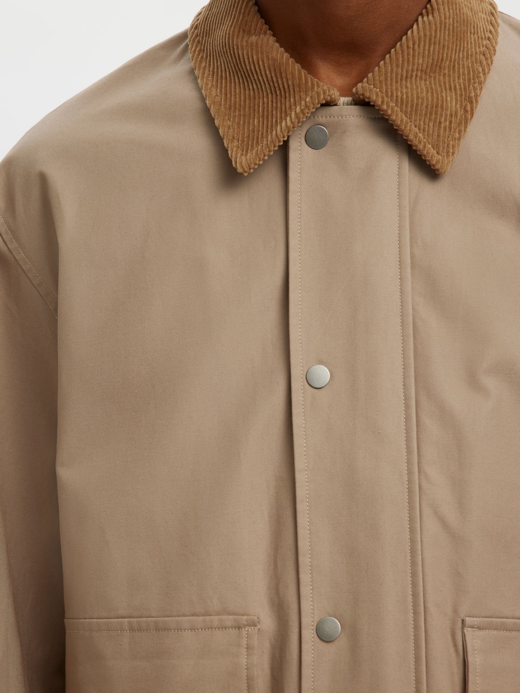 Selected miesten takki SLHKYLE Cotton JKT, Weathered Teak