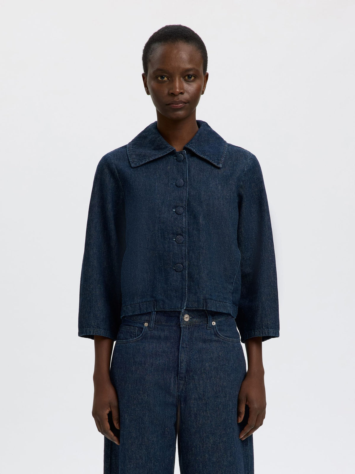Selected Femme naisten Farkkutakit Hanny, Dark Blue Denim