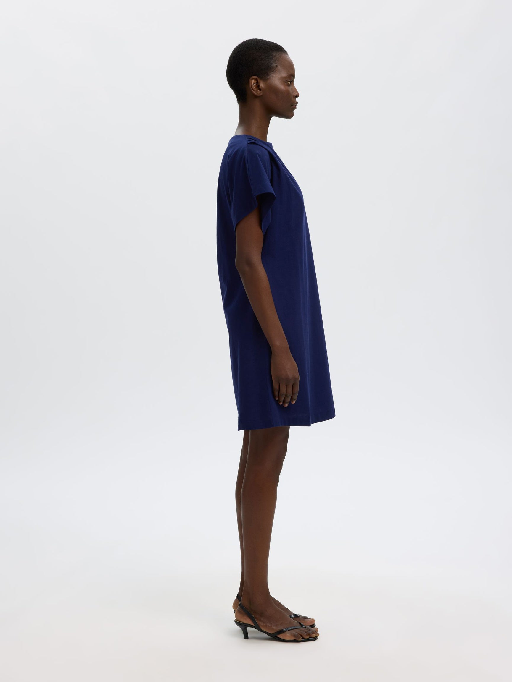 Selected Femme mekko Slfcalli SS Short Dress, Ocean Cavern
