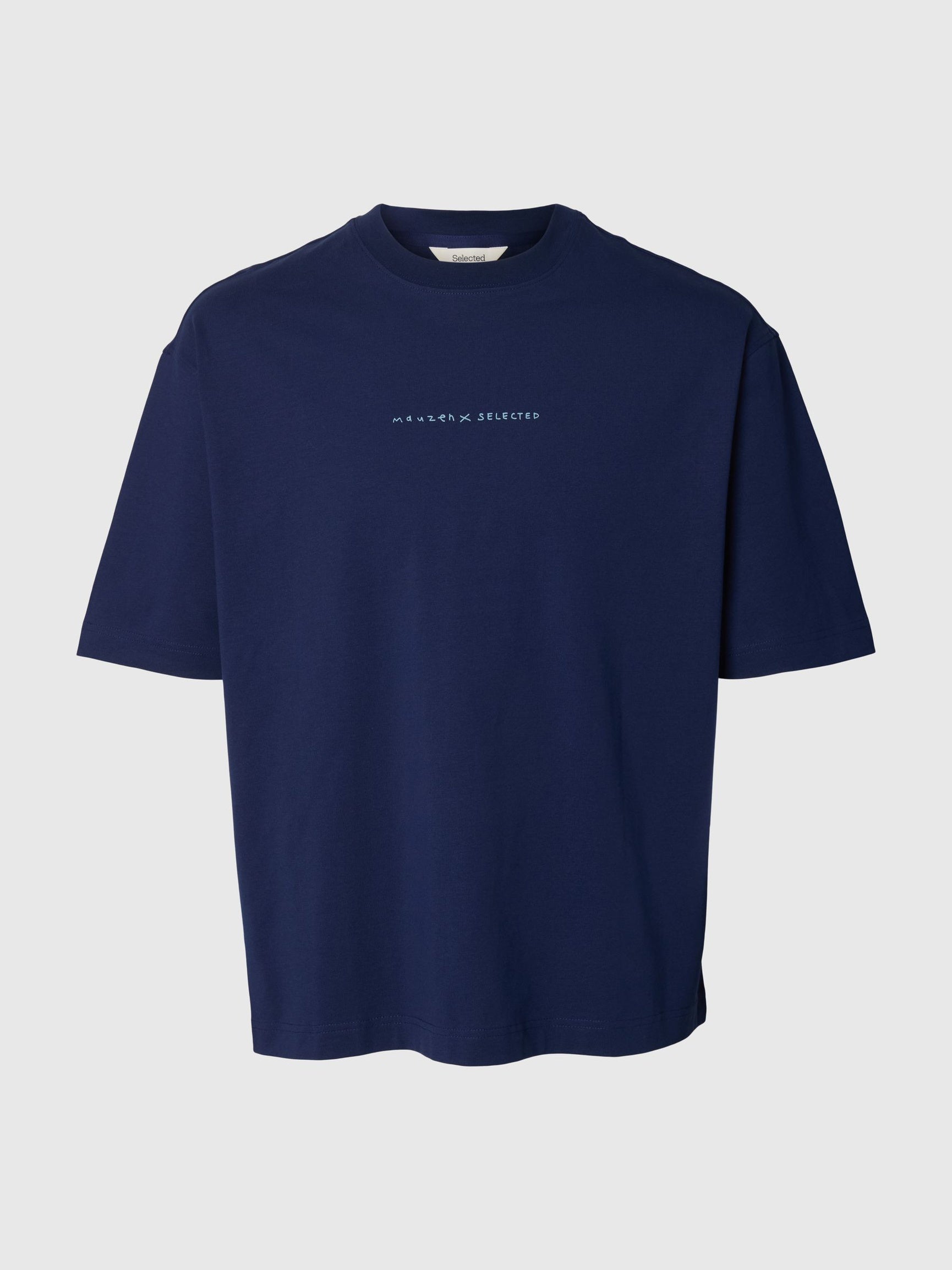 Selected miesten t-paita Relaxed Norman License SS Tee, Ocean Cavern