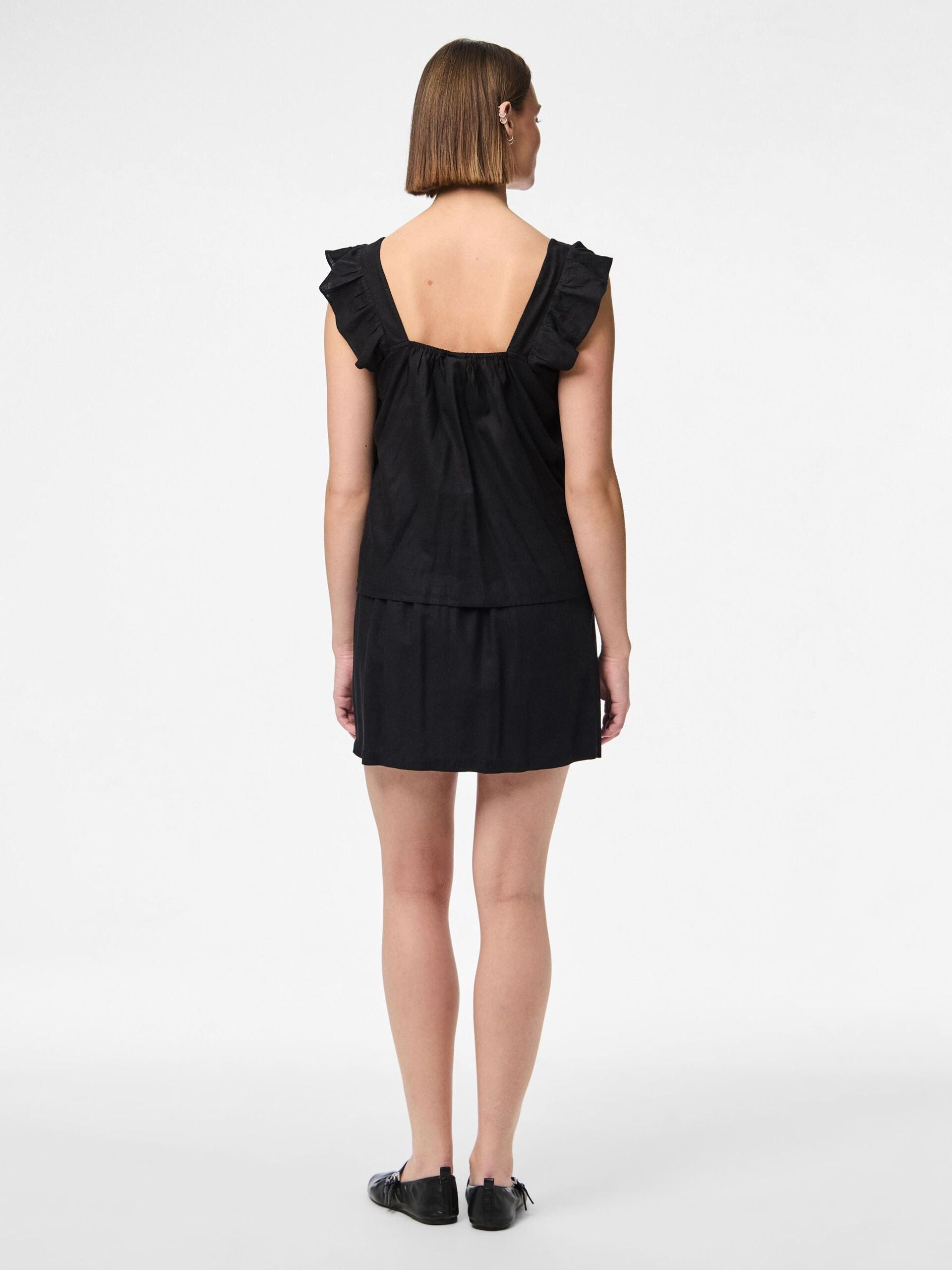 Pieces naisten toppi PCPIA SL Top, musta