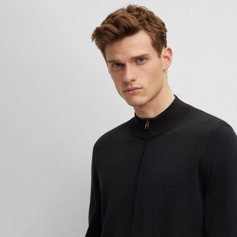 Hugo Boss miesten neuletakki K Balonso Knit, musta