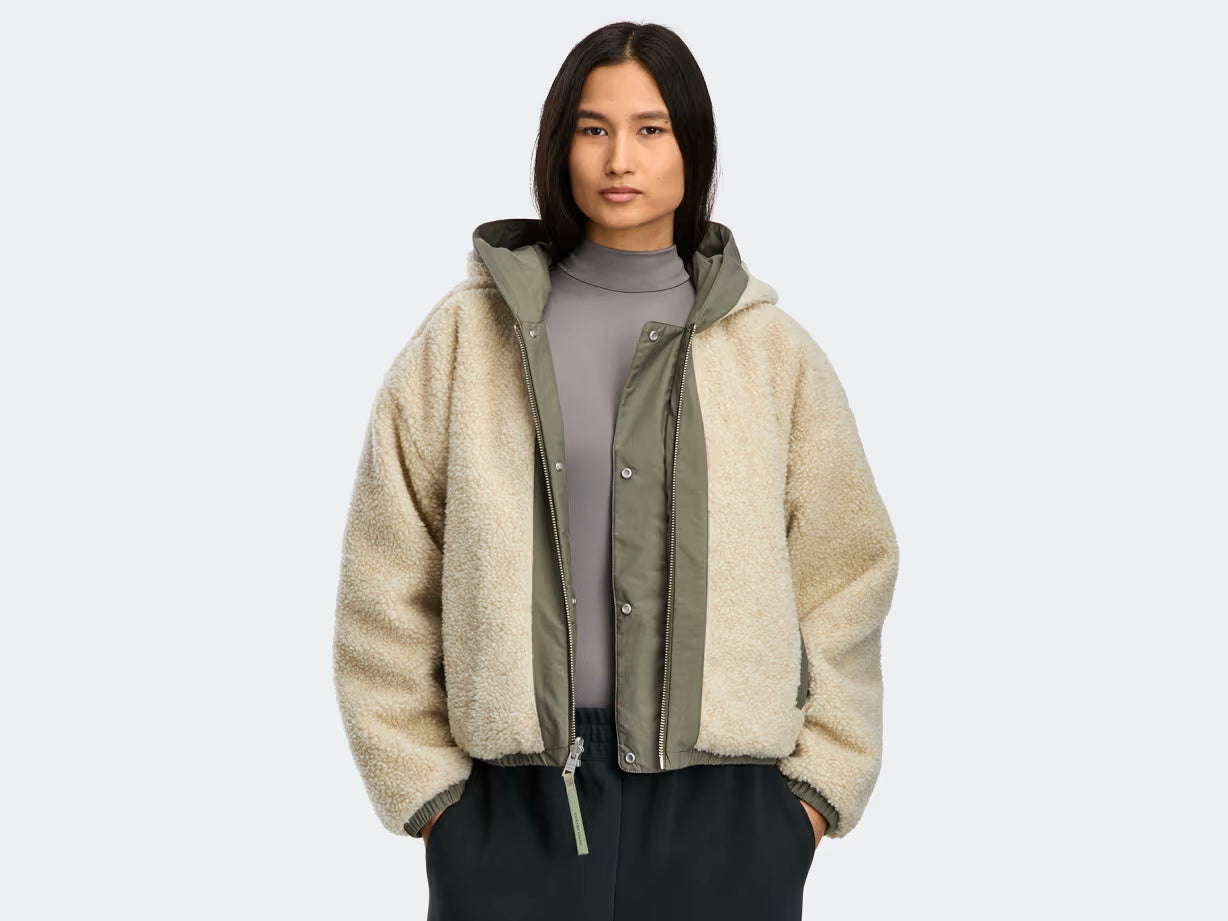 ALBERNI REVERSIBLE FLEECE BOMBER TUMMANVIHREÄ