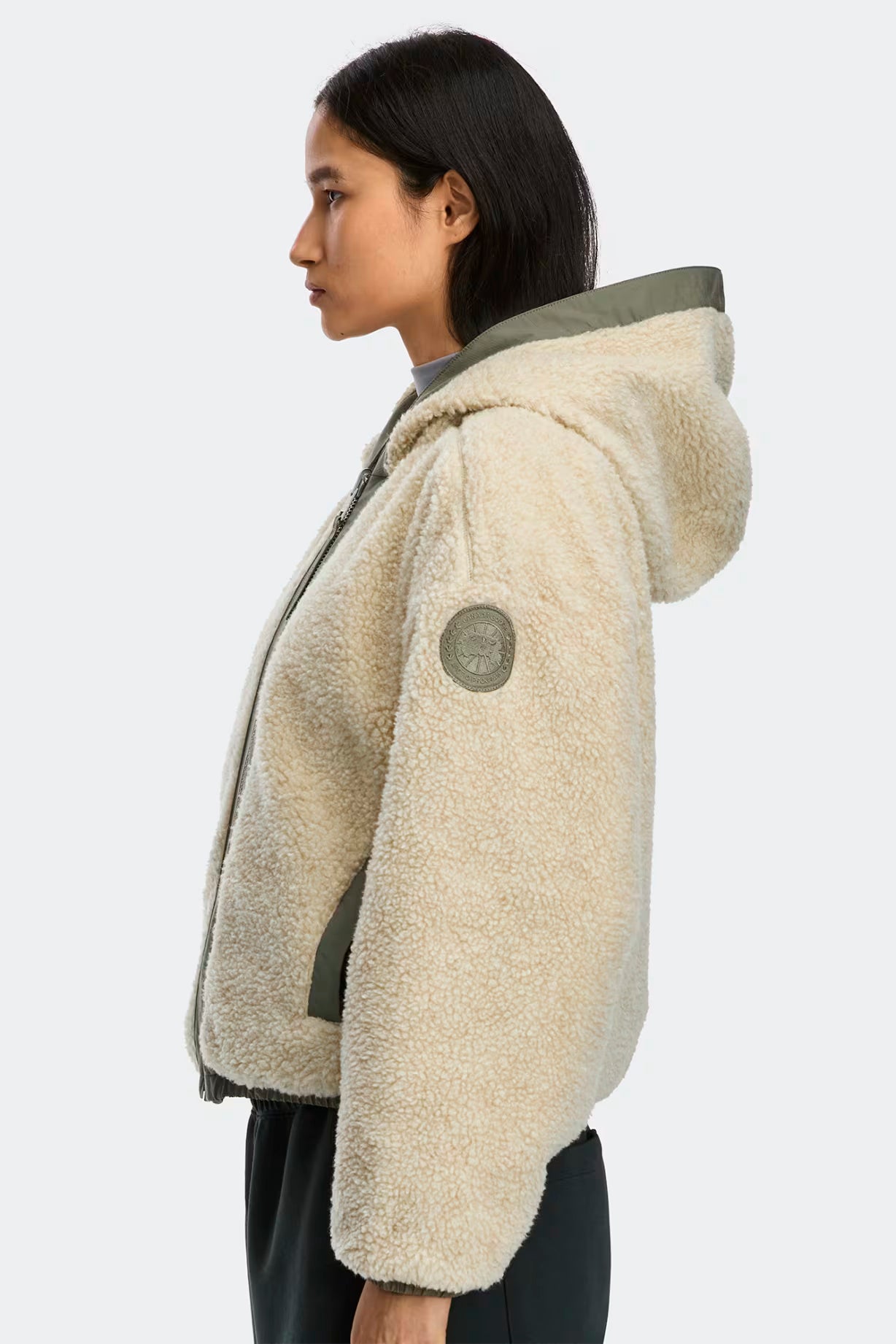 ALBERNI REVERSIBLE FLEECE BOMBER TUMMANVIHREÄ