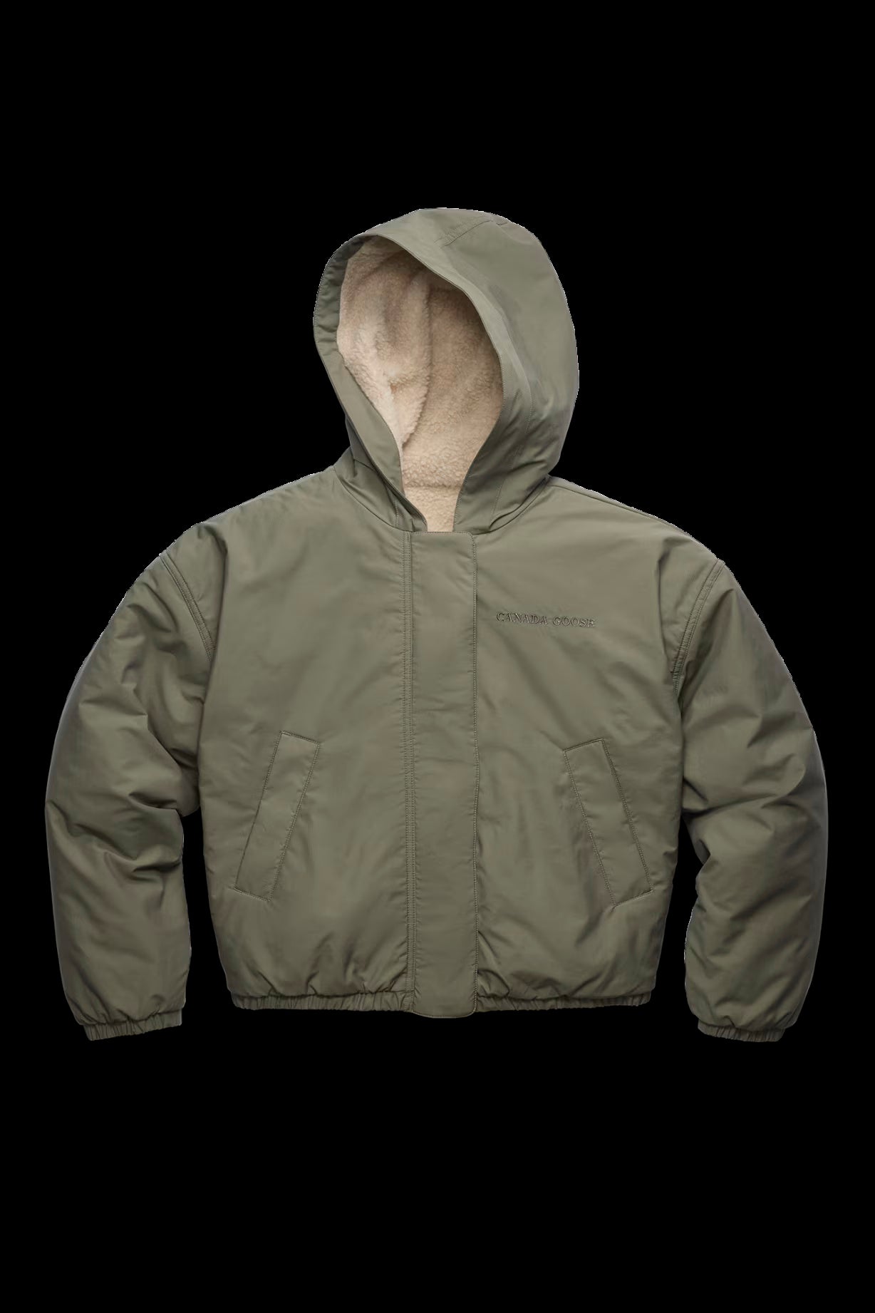ALBERNI REVERSIBLE FLEECE BOMBER TUMMANVIHREÄ