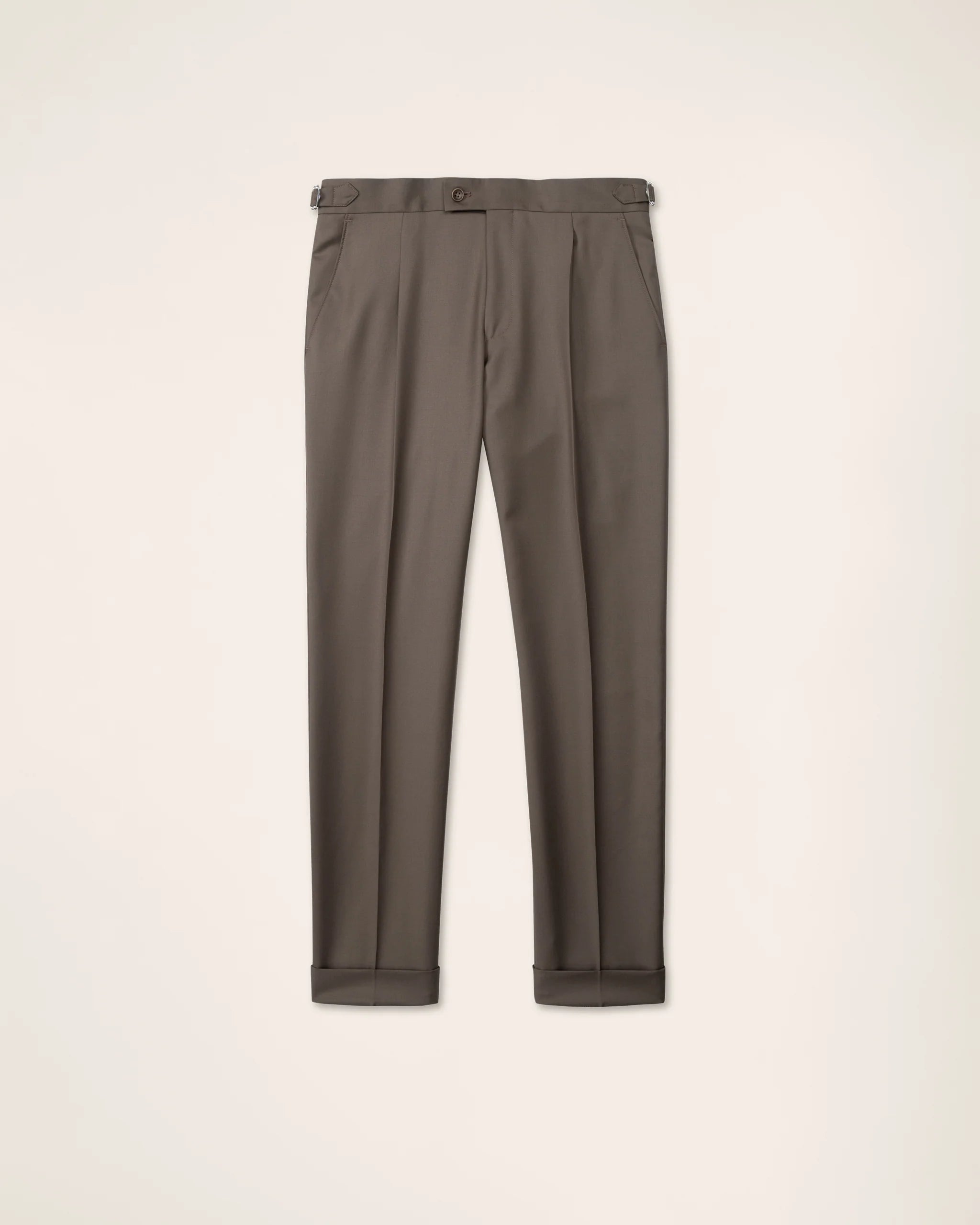 Turo puvunhousur Hanko 3 Pleated Trousers Vitale, ruskea