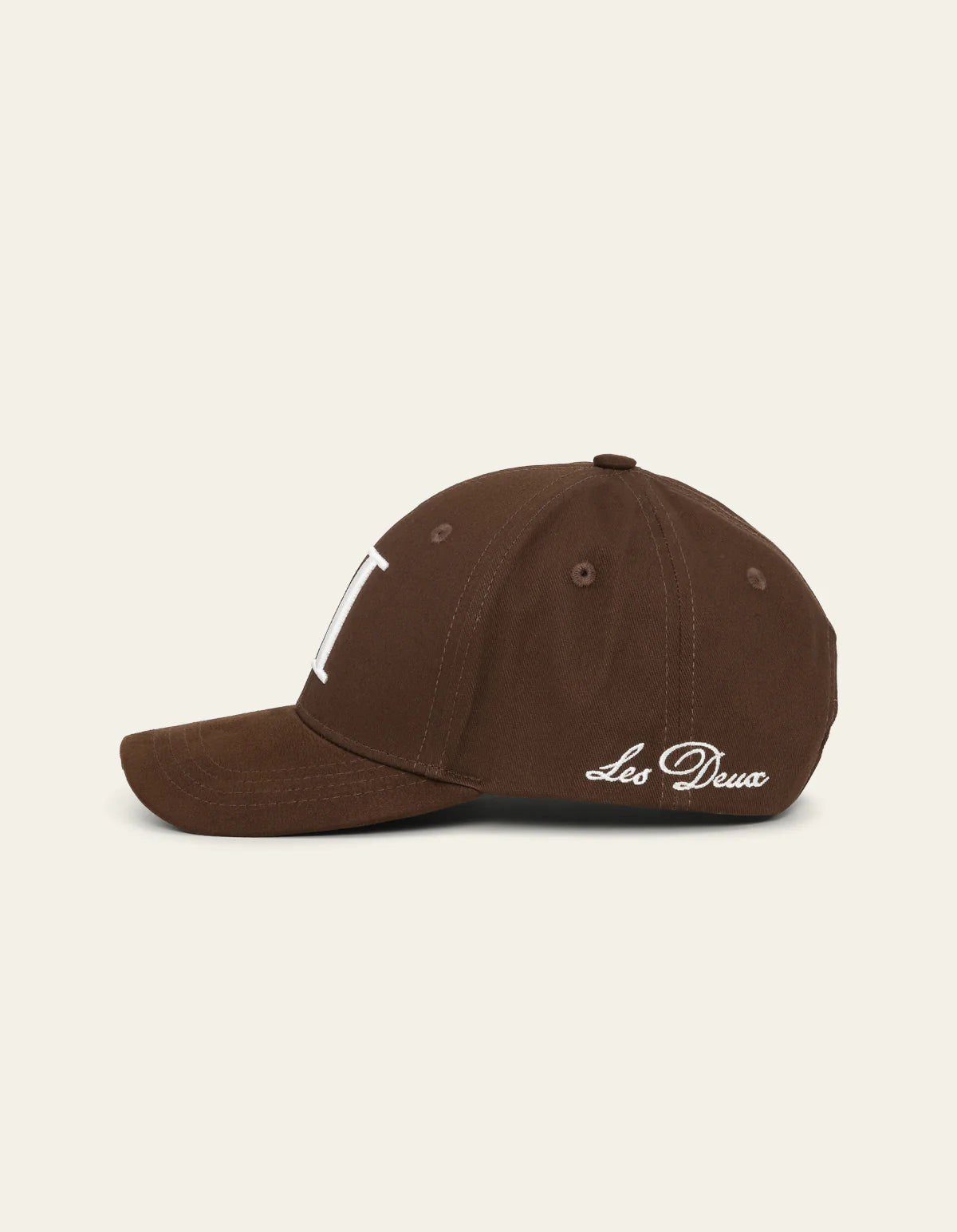 Les Deux miesten lippis Baseball Cap Suede II, tummanruskea