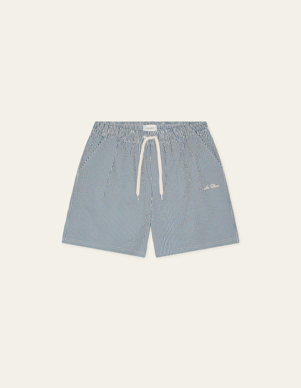Les Deux miesten shortsit Ryder Striped Shorts, raidallinen sininen