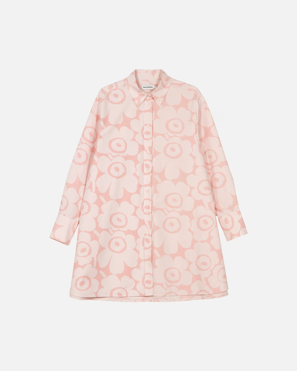 Marimekko paitamekko Kuvitelma Unikko Cotton Shirt Dress, vaaleanpunainen
