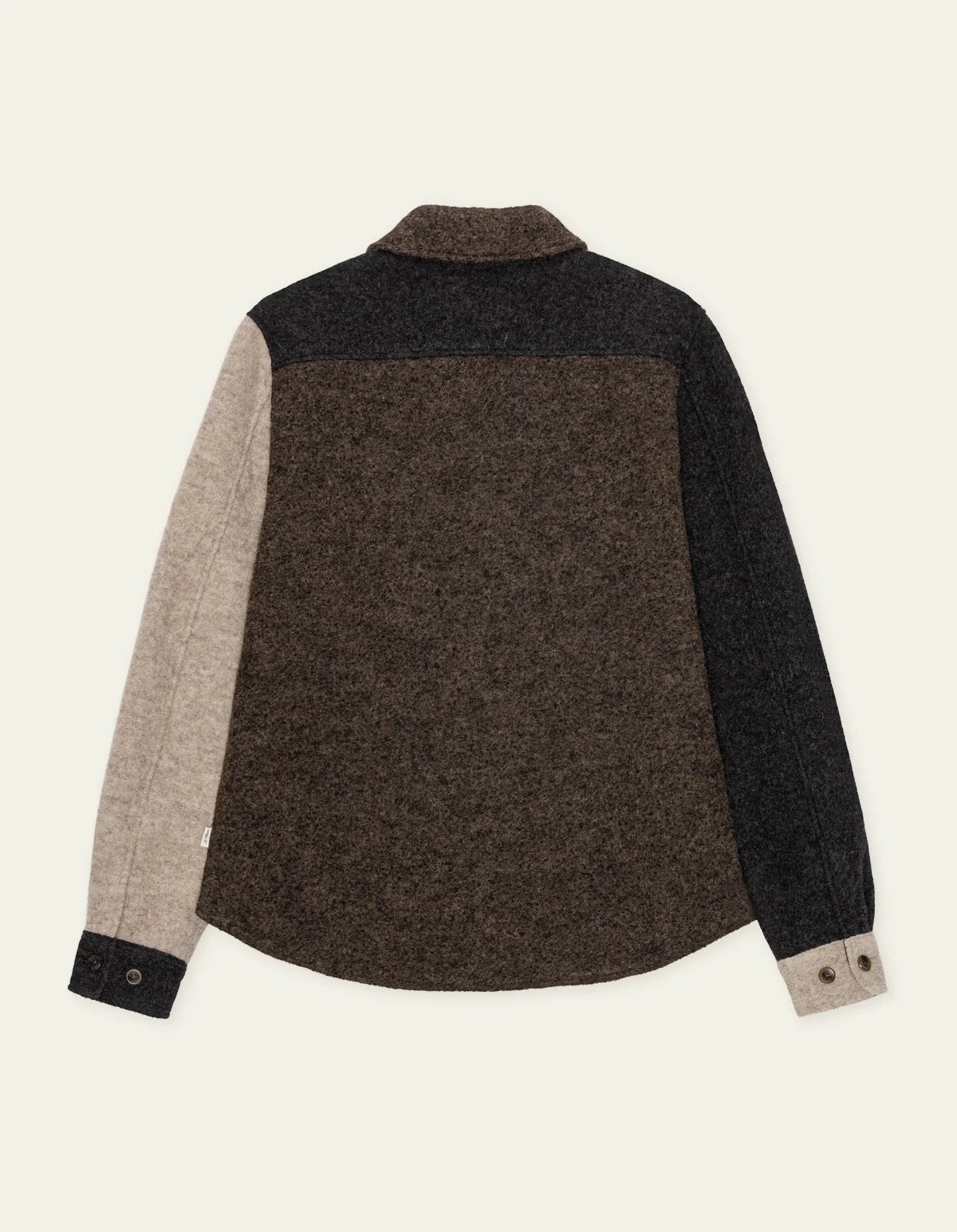 Les Deux miesten paitatakki Twill Wool Overshirt, ruskea ruutu