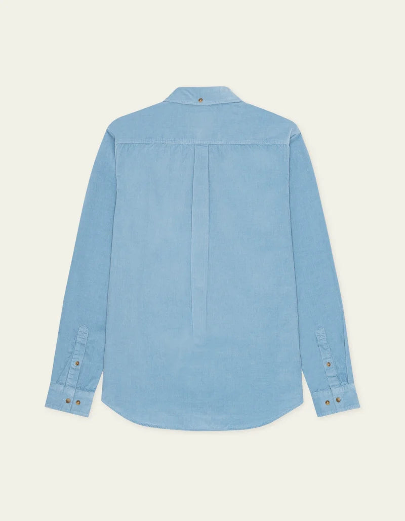 Les Deux miesten kauluspaita Pinwale Corduroy Shirt, vaaleansininen