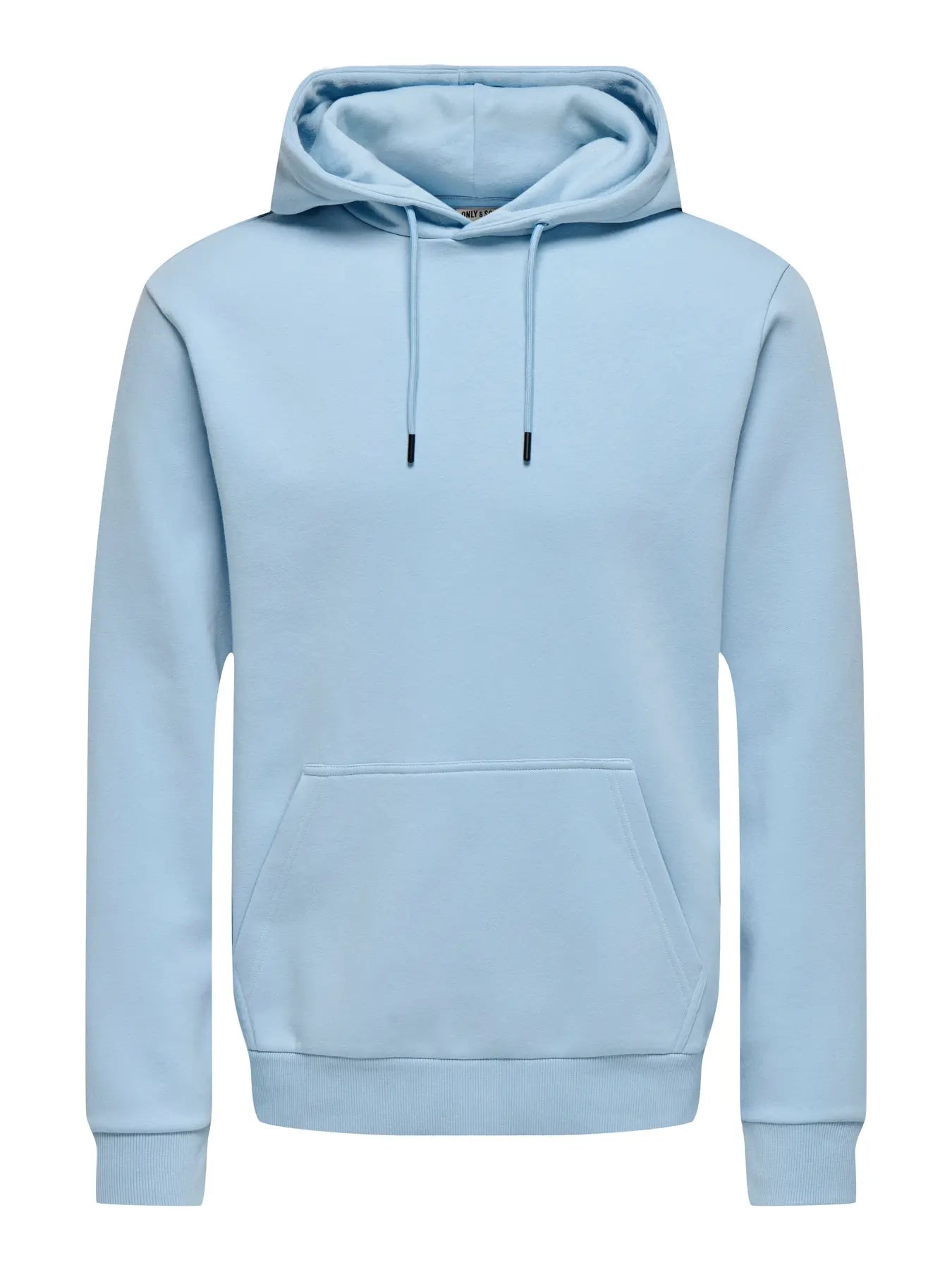 Only and Sons miesten huppari ONSCERES Hoodie Sweat, vaaleansininen on kevyt puuvillasekoitemateriaali, jossa suora istuvuus, säädettävä huppu ja etutasku.