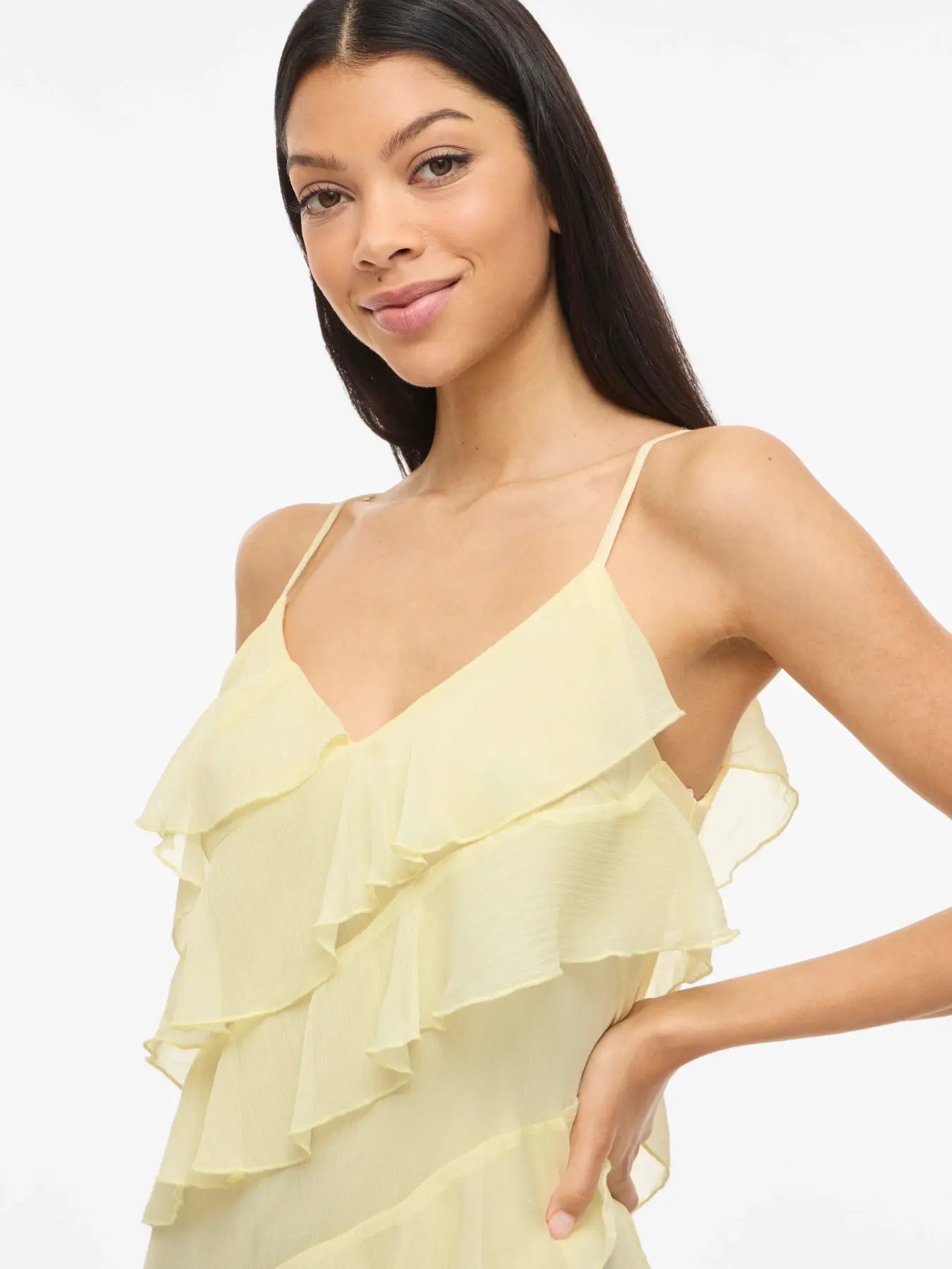 Vila mekko Viluna Strap Ankle Dress, pastellinkeltainen