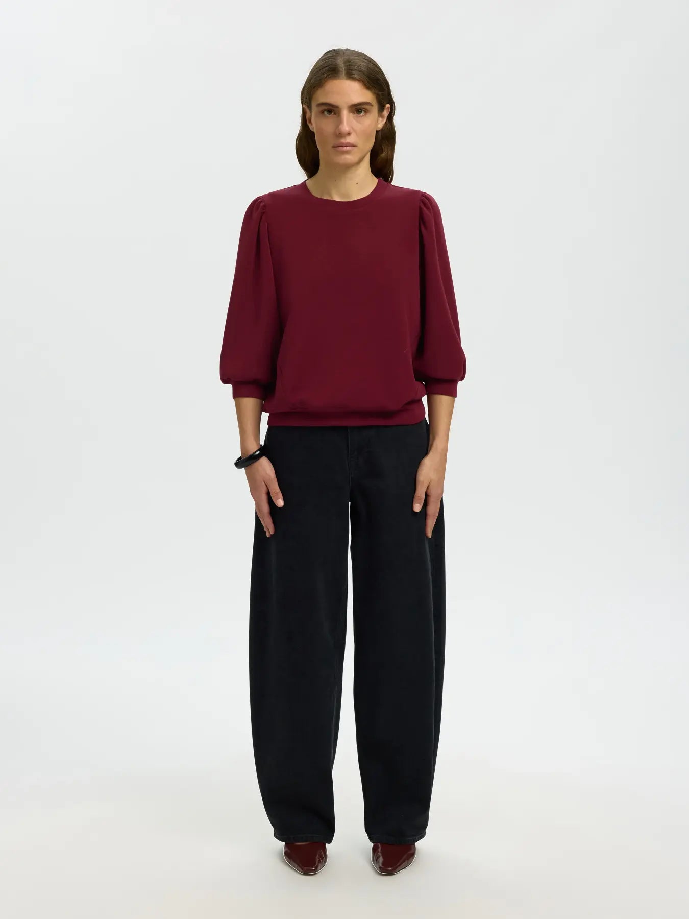Selected Femme naisten pusero Tenny, Tawny Port