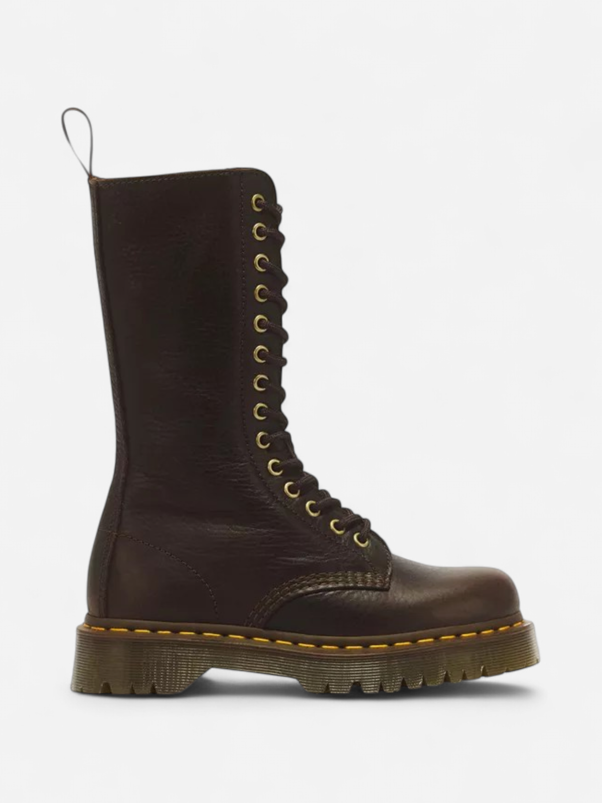 1B99 BROWN LEATHER HIGH BOOT TUMMANRUSKEA - Kekäle.fi