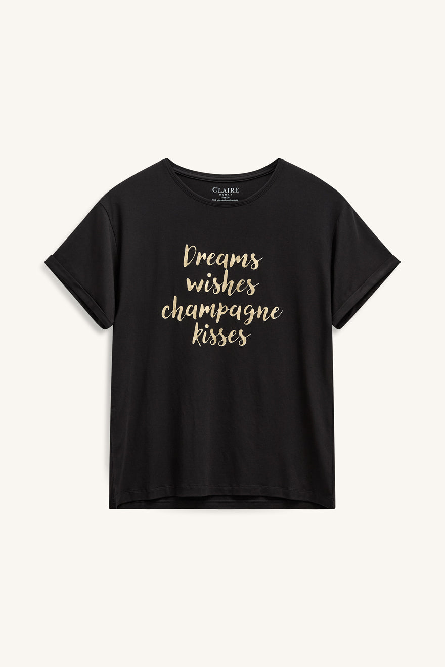 Claire naisten t-paita Aoife, Black