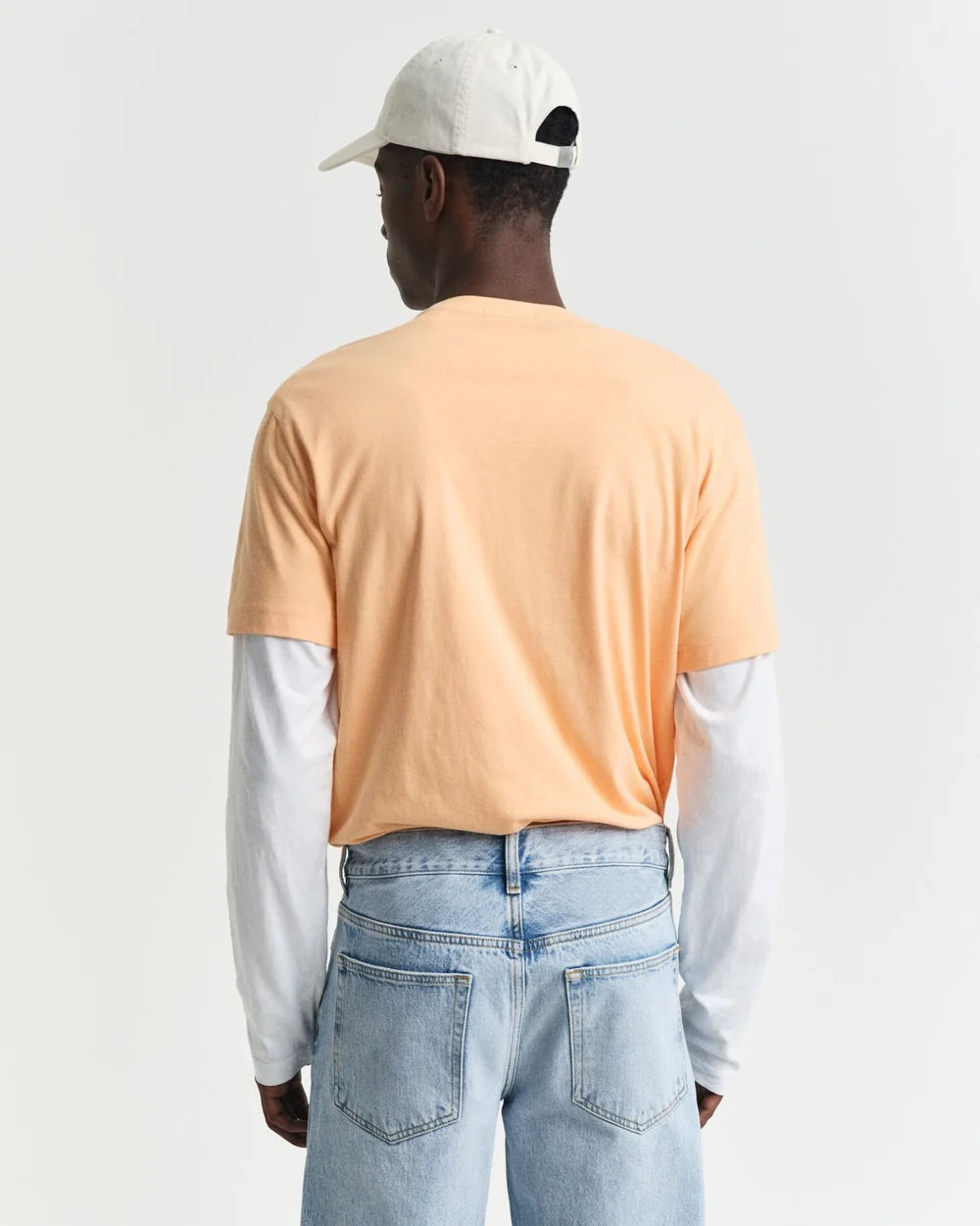 Gant miesten t-paita Reg Shield SS T-Shirt, Persikka