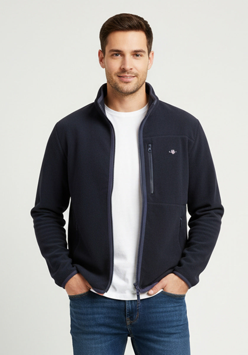 Gant miesten takki, MICRO FLEECE JACKET Tummansininen