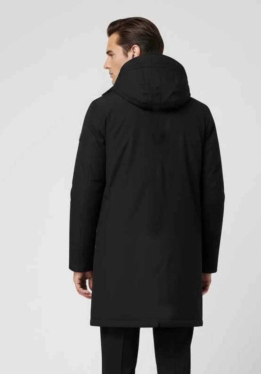 Hugo Boss miesten parkatakki Hexatech, musta