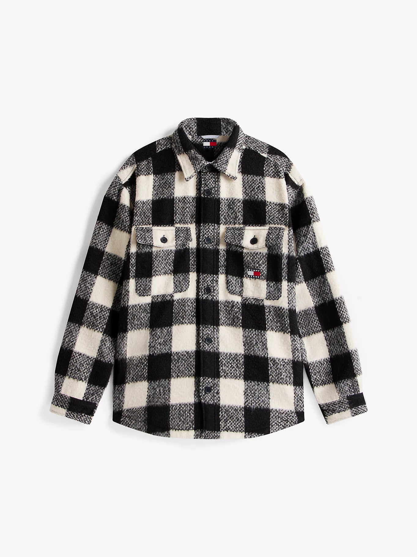 Tommy Jeans miesten paitatakki TJM Check Overshirt Ext, musta ruutu