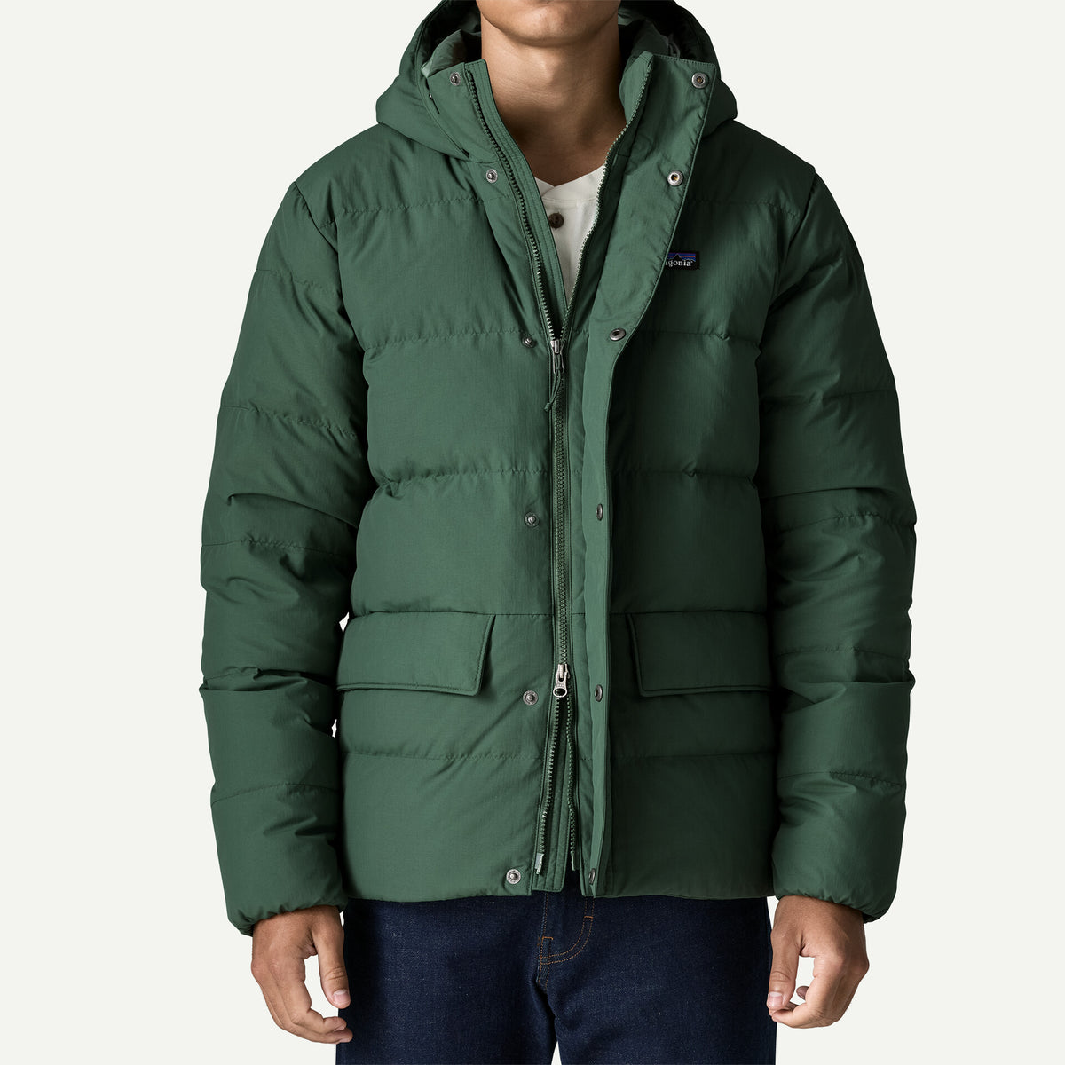 Patagonia miesten untuvatakki Sisar Down Hoody Jacket, tummanvihreä