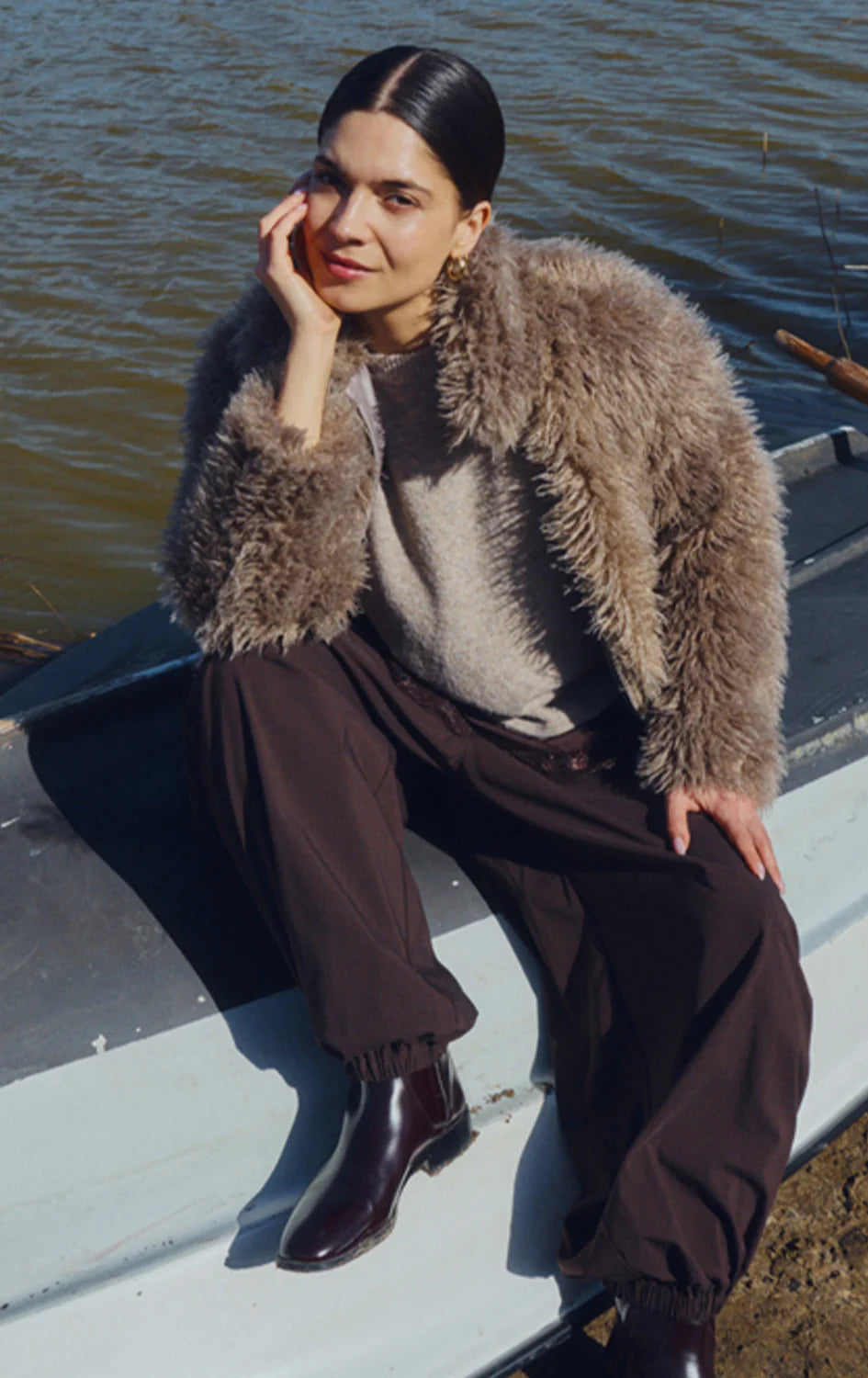 Freequent naisten takki FINE JACKET, vaalea beige