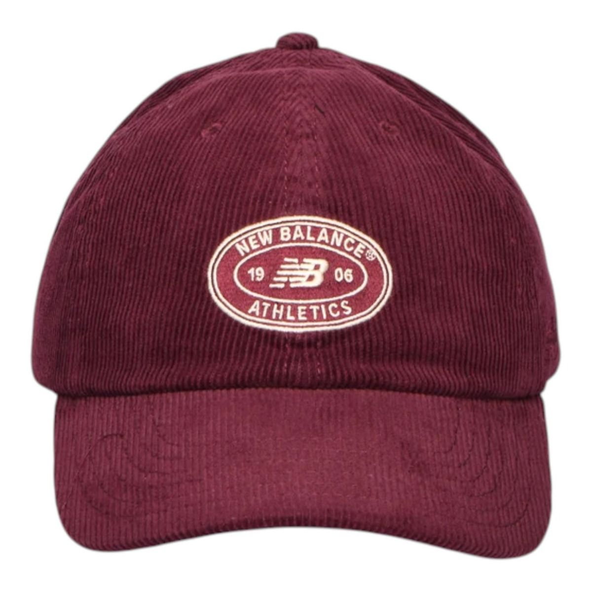 New Balance unisex lippis 6 Panel Athletics Cord Hat, viininpunainen