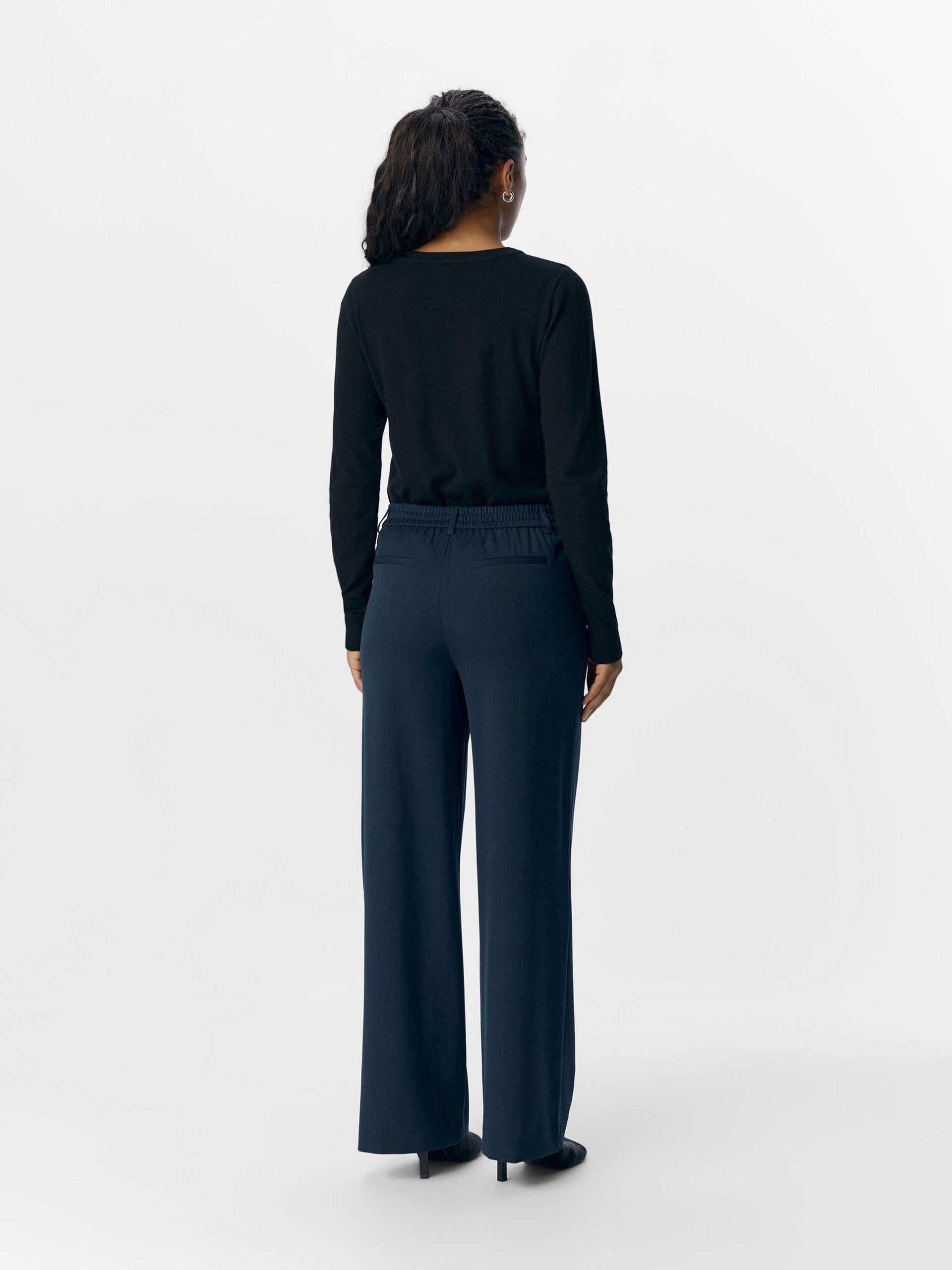 Object naisten housut OBJLisa Wide Pant, Sky Captain