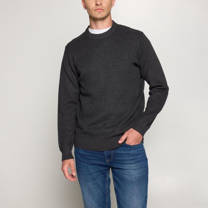 Signal miesten neulepusero KALLESI STRUCTURE CREW, meleerattu grafiitti