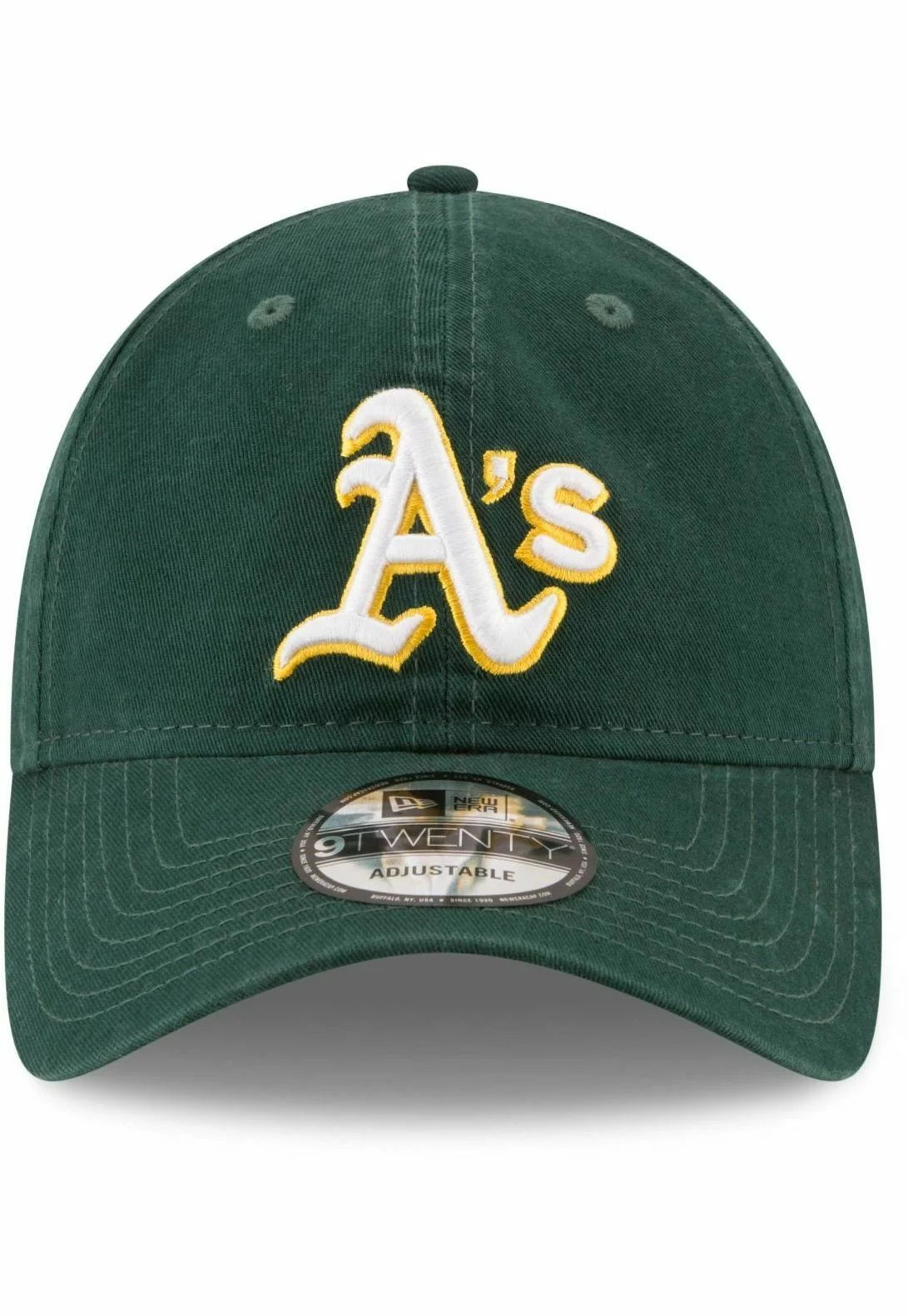 New Era unisex lippis 9TWENTY Oakland Athletics Core Classic, tummanvihreä