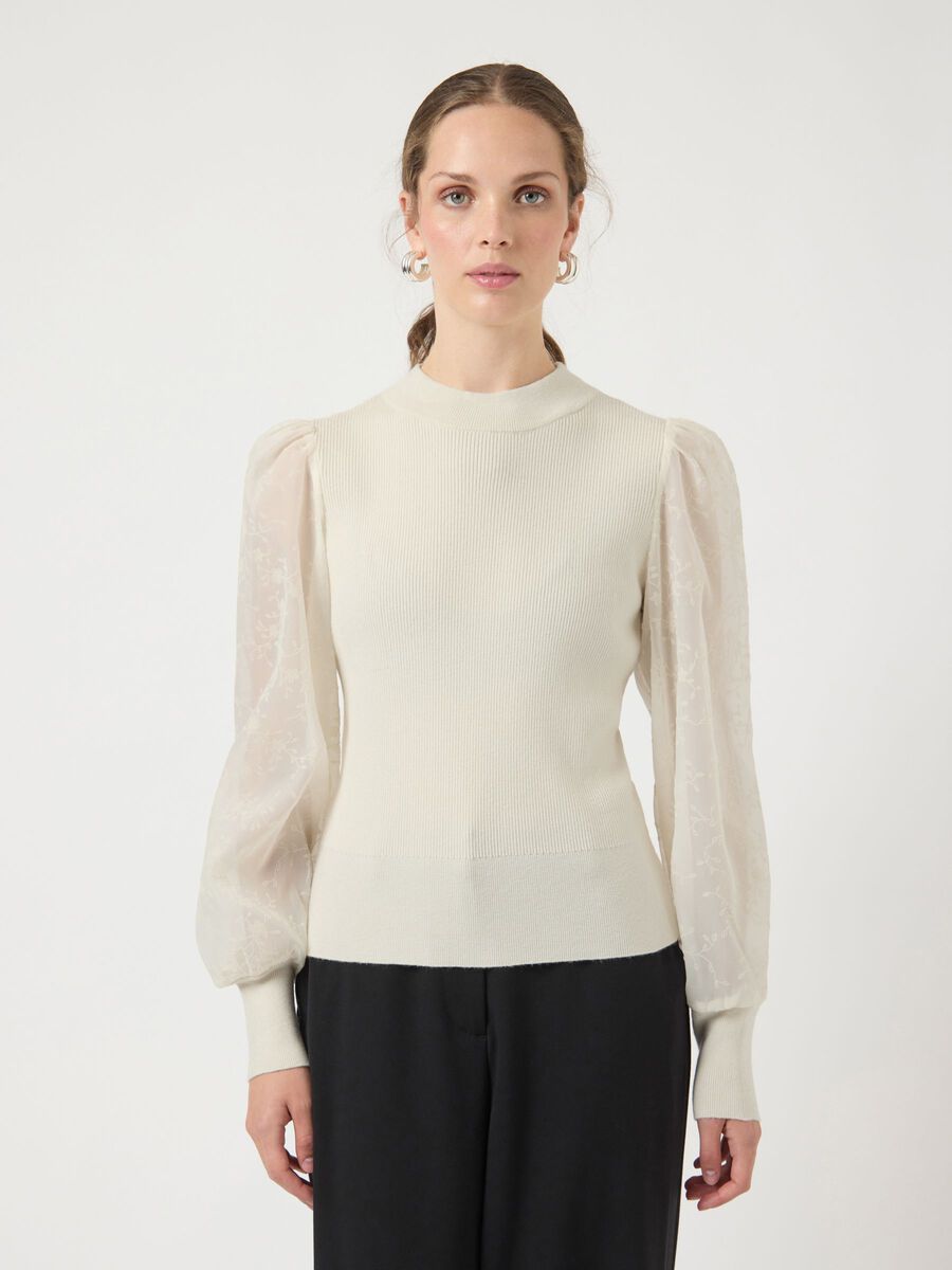 Y.A.S naisten pusero K-YASDOTME LS KNIT PULLOVER S. NOOS, Birch