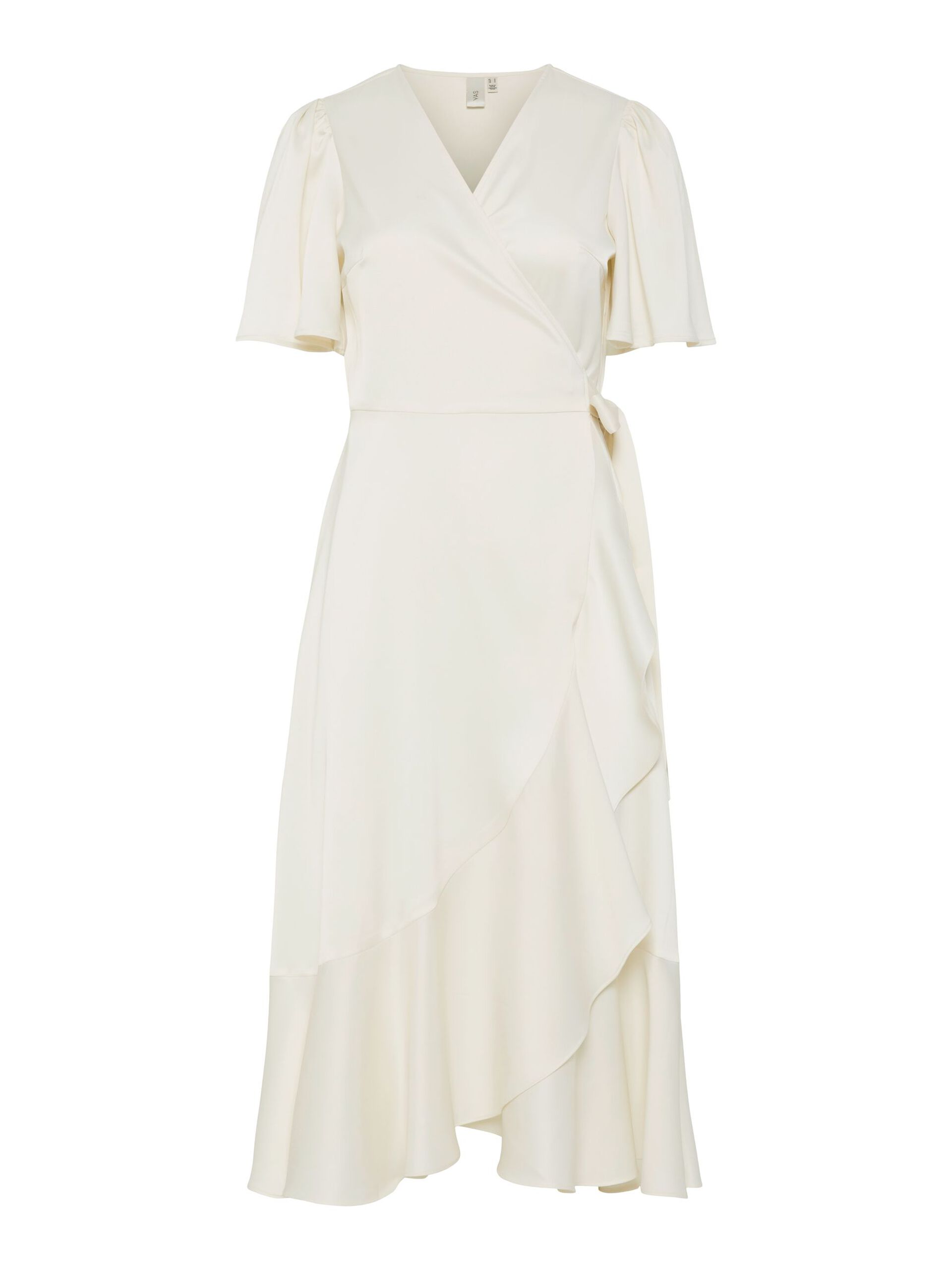 Y.A.S mekko YASTHEA 2/4 MIDI WRAP DRESS S. NOOS, Gardenia