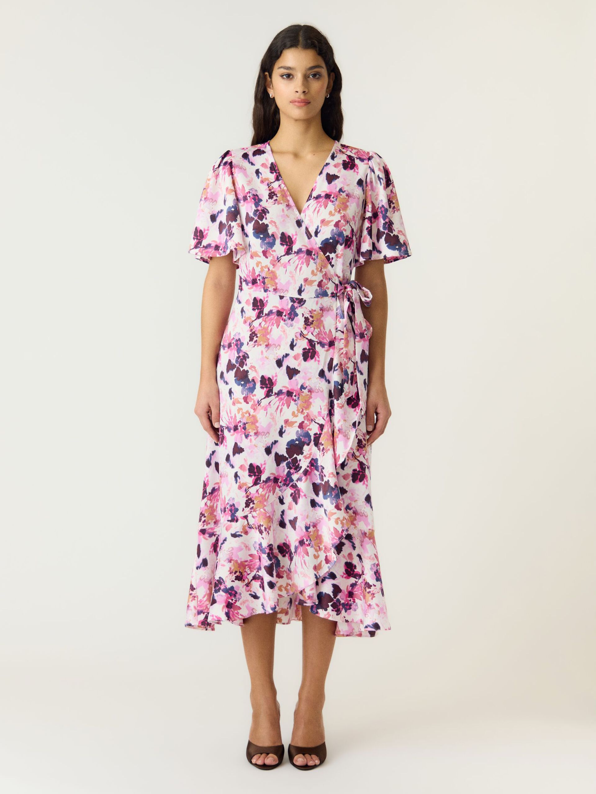 Y.A.S naisten Midimekko Yasthea Midi Wrap Dress, Pristine Lynn