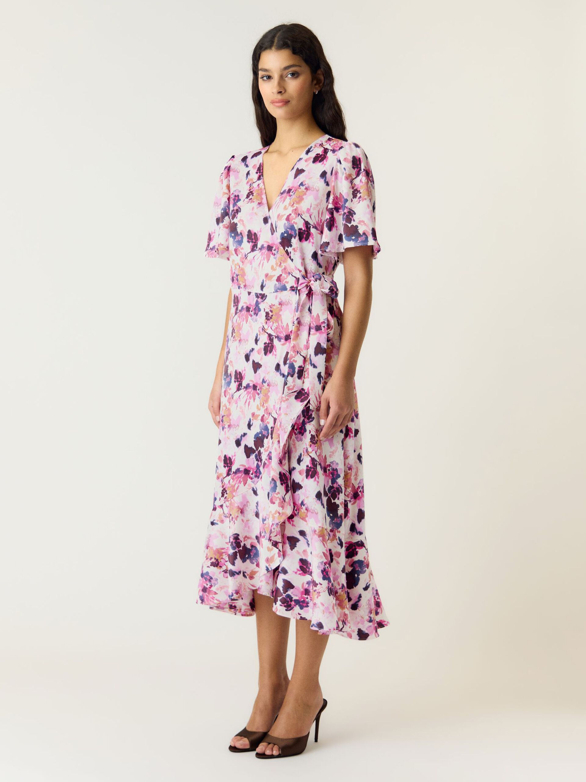 Y.A.S naisten Midimekko Yasthea Midi Wrap Dress, Pristine Lynn
