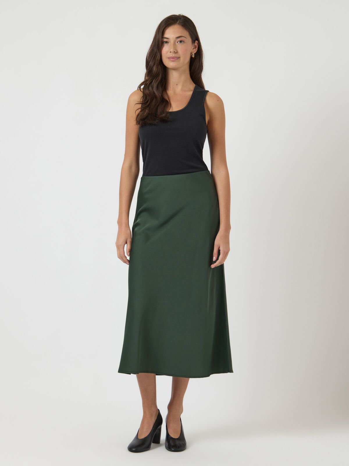 Y.A.S hame YASPella HW Midi Skirt, Sycamore