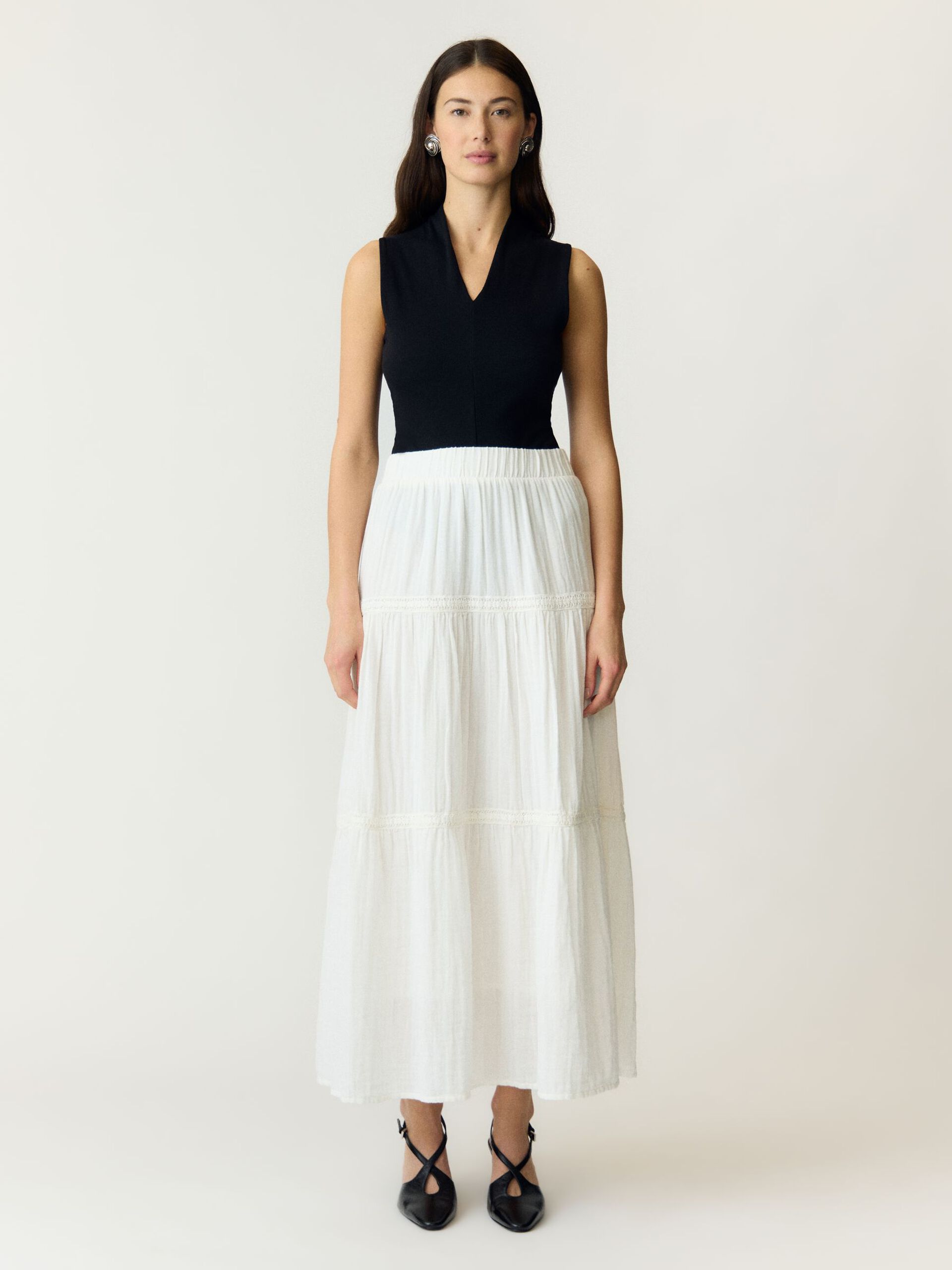 Y.A.S hame Yasanini Hw Ankle Skirt S, valkoinen