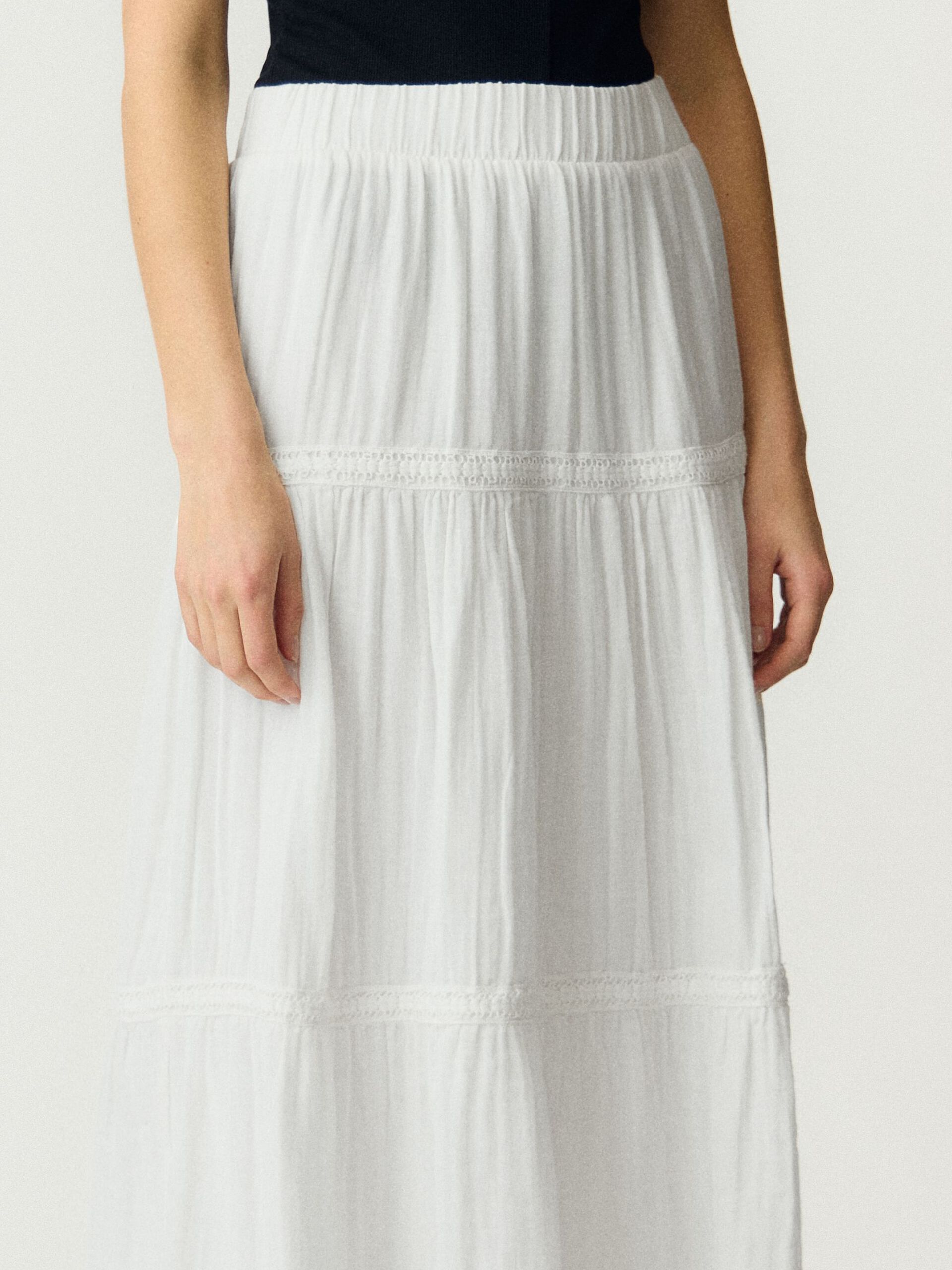 Y.A.S hame Yasanini Hw Ankle Skirt S, valkoinen