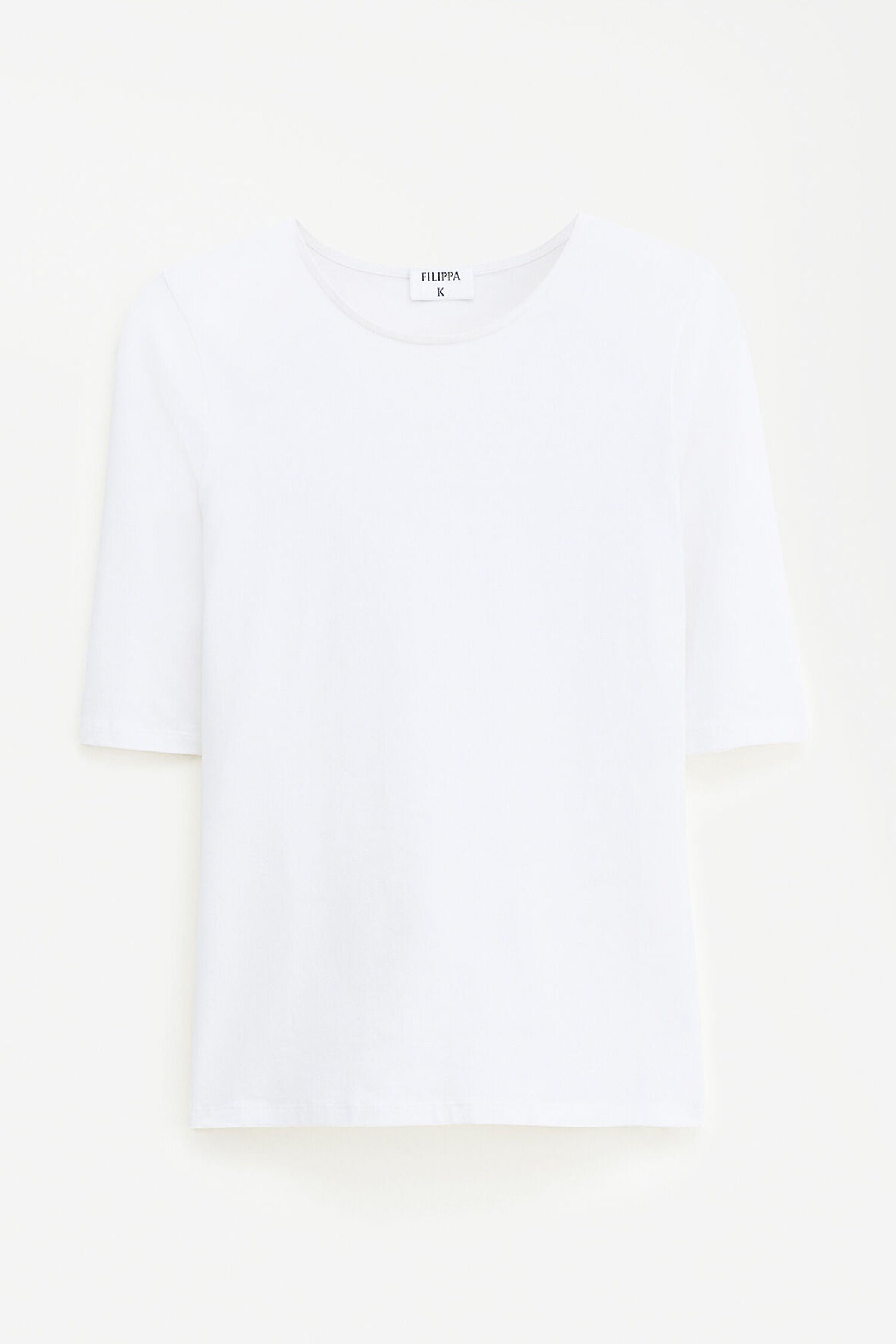 Filippa K naisten paita Cotton Strech Elbow Sleeve, valkoinen